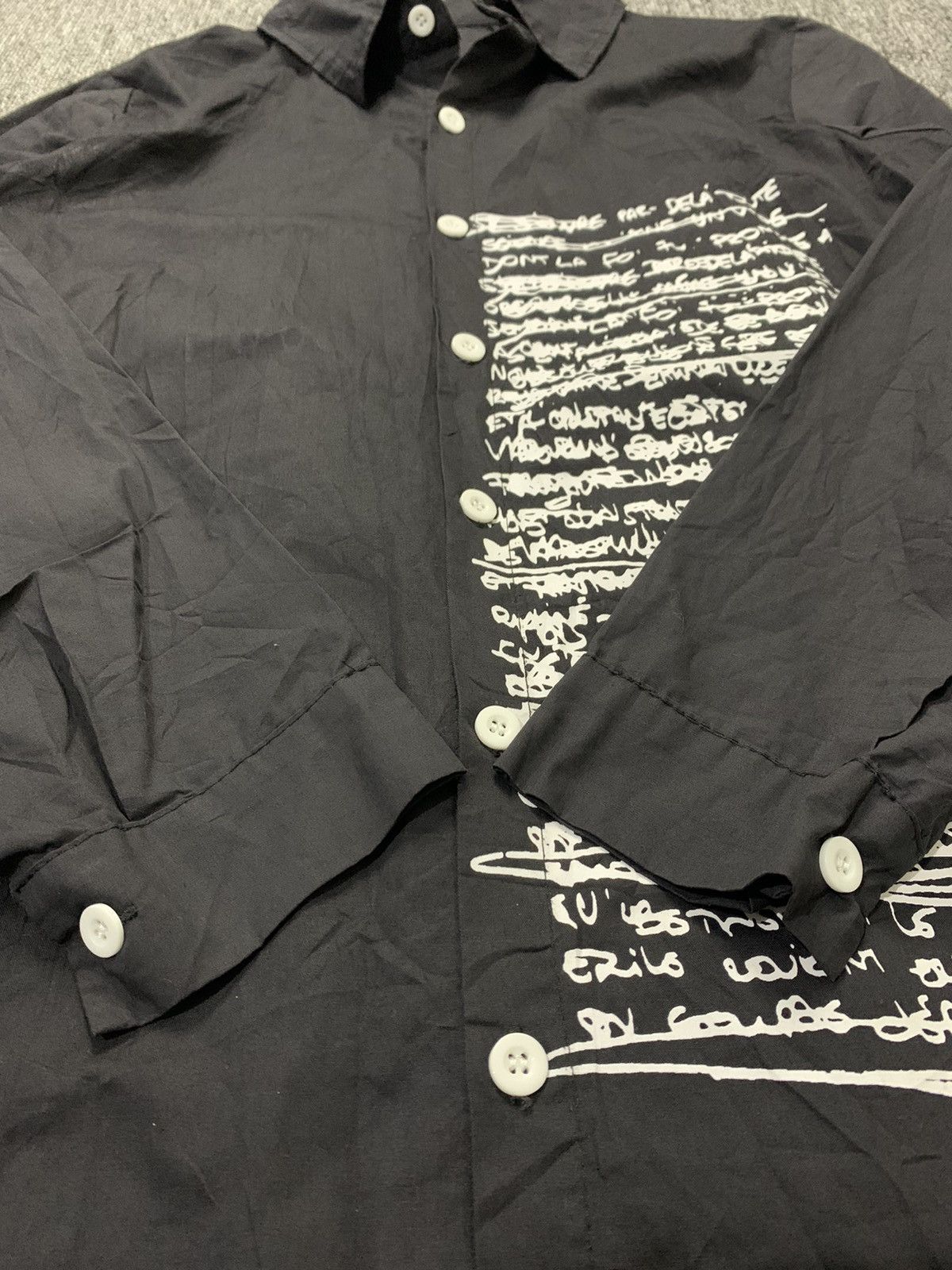 14th Addiction Chou Chou Japanese Poem Black Shirt IsseyStyle Size US M / EU 48-50 / 2 - 2 Thumbnail