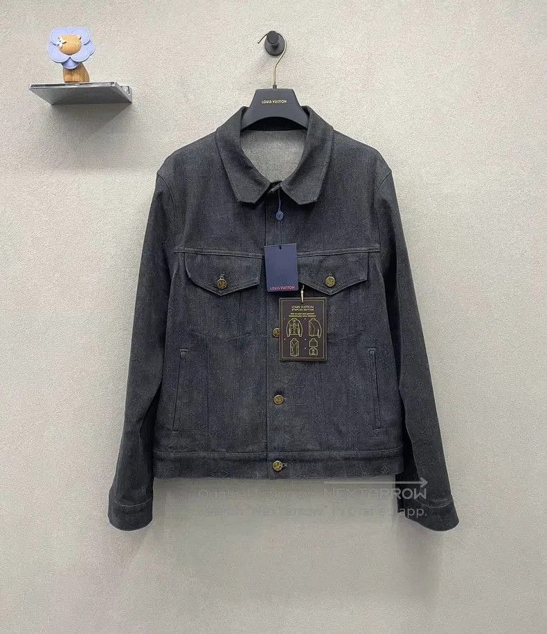 Louis Vuitton LV Black Gray Denim Jacket. Size US L / EU 52-54 / 3 - 1 Thumbnail