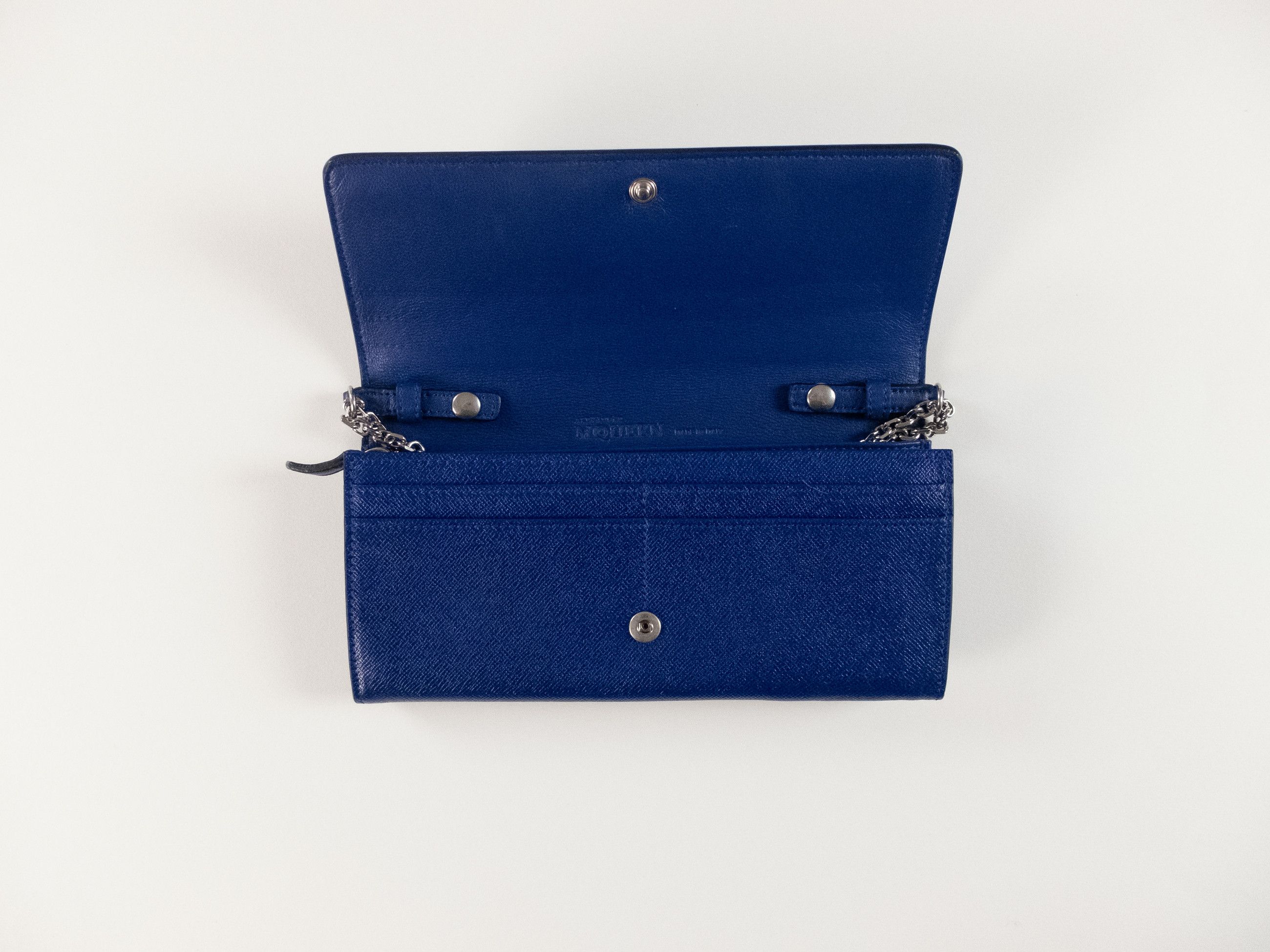 Alexander McQueen ALEXANDER MCQUEEN Heroine blue leather chain wallet q Size ONE SIZE - 5 Thumbnail