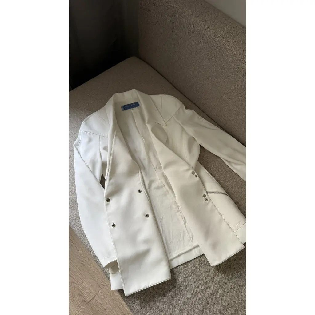 Thierry Mugler Thierry Mugler Vintage Paris Structured Blazer White FR44 Size M / US 6-8 / IT 42-44 - 6 Thumbnail