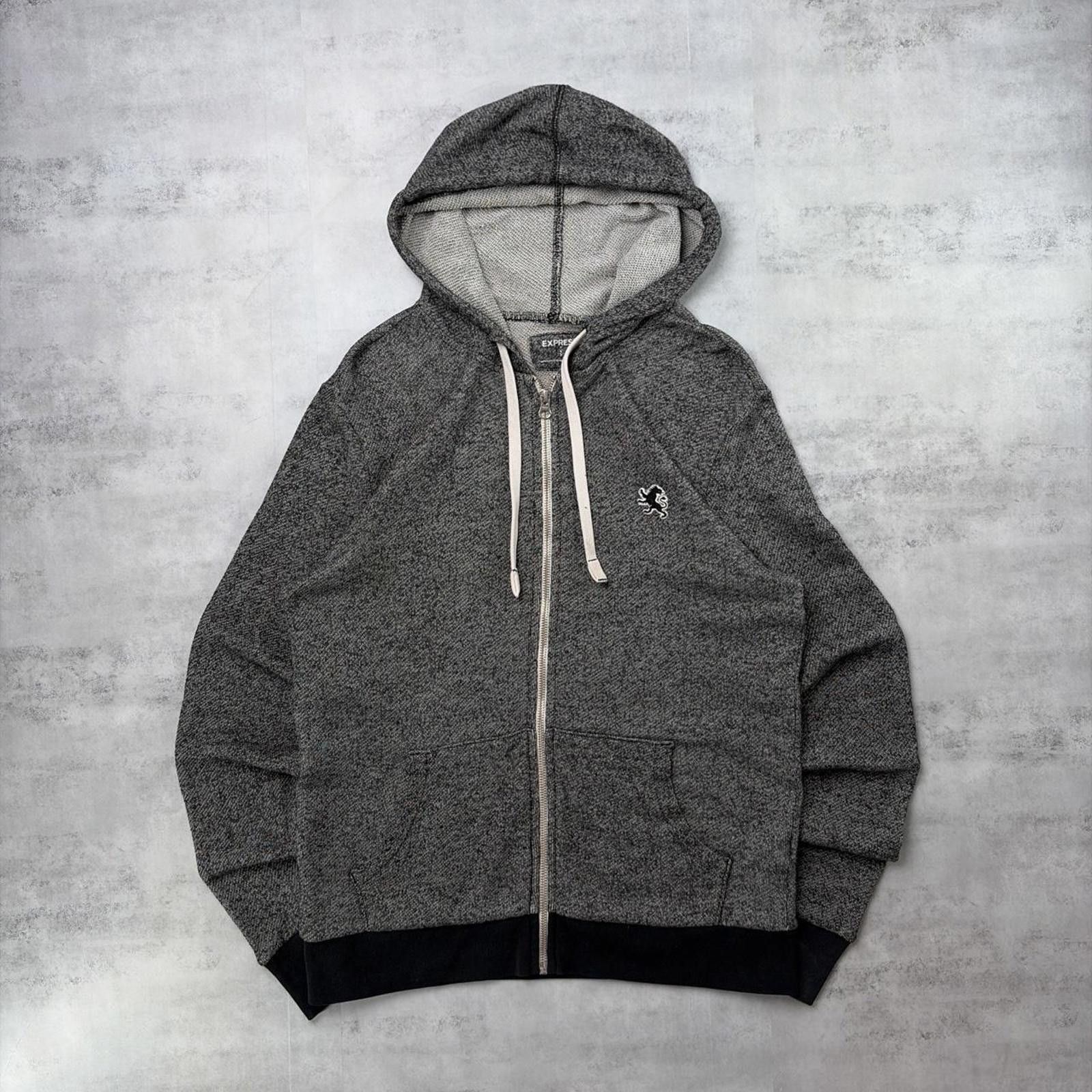 Express Y2K Grey Express Grunge Skater Zip Up Hoodie Size US S / EU 44-46 / 1 - 1 Thumbnail