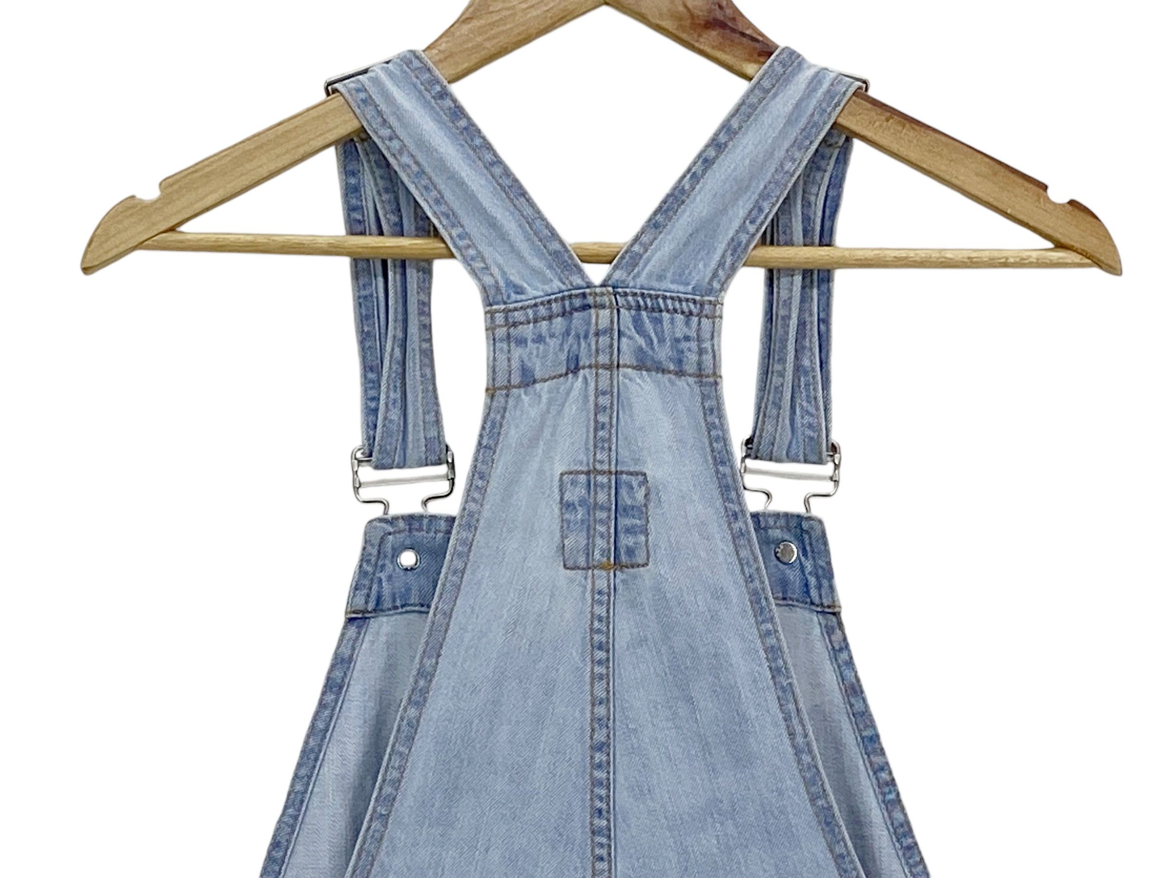 Big John × Vintage Gap Carpenter Light Wash Baker Pocket Bib Overalls Size US 33 - 6 Thumbnail
