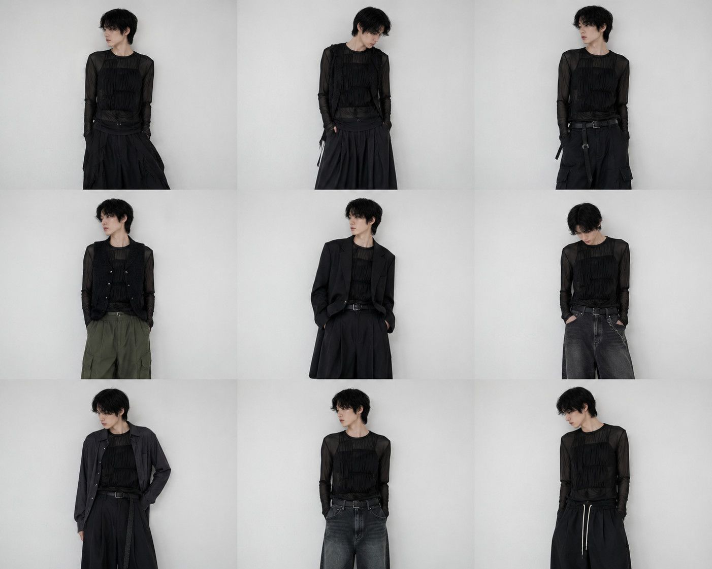 Comme des Garcons COMME des GARCONS - Sheer Gathered Patchwork Long Sleeve Top Size M / US 6-8 / IT 42-44 - 8 Thumbnail