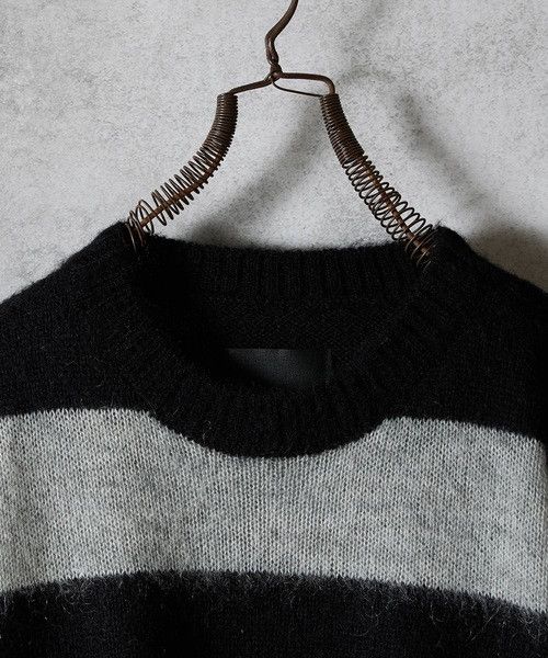 Number (N)ine number nine MOHAIR WIDE STRIPED KNIT Sweater Size US L / EU 52-54 / 3 - 3 Thumbnail