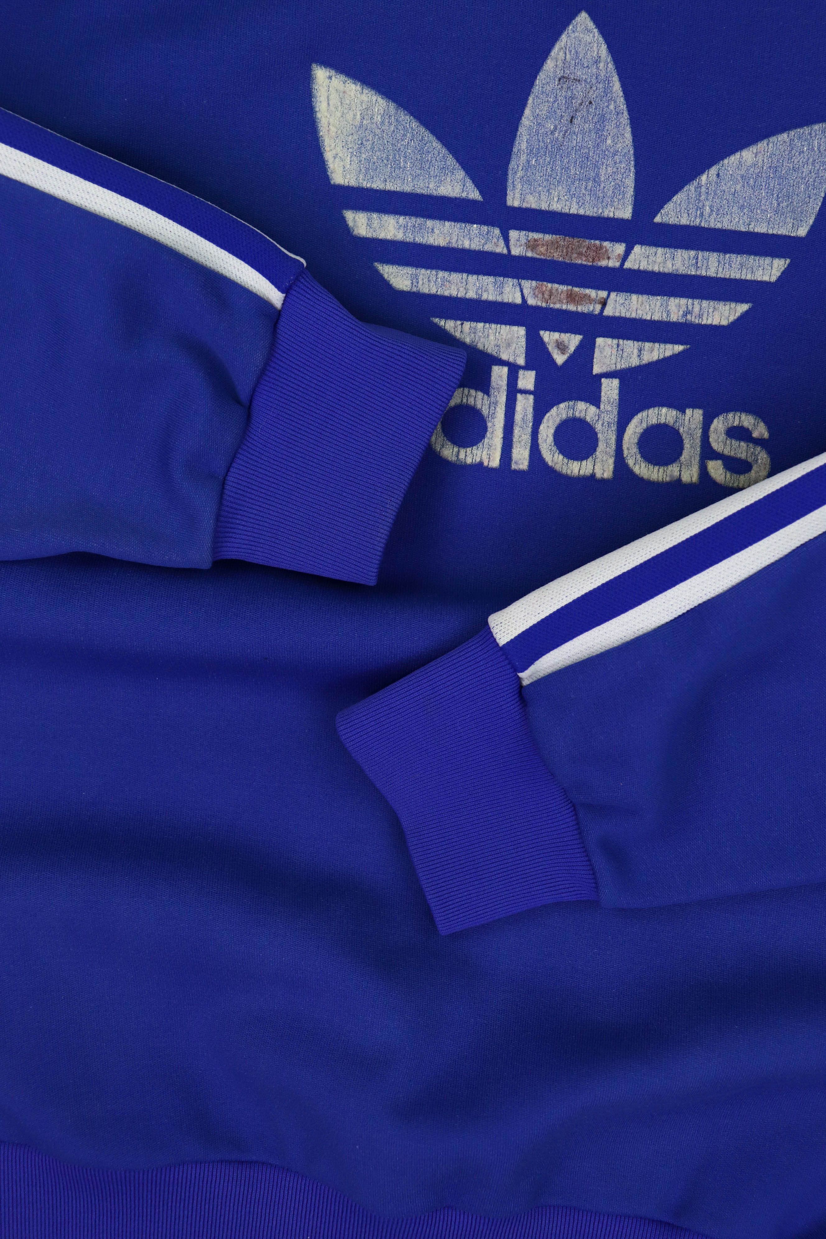 Adidas 70-80s Retro Vintage Adidas Big Logo Crewneck Sweatshirt Size US M / EU 48-50 / 2 - 8 Thumbnail