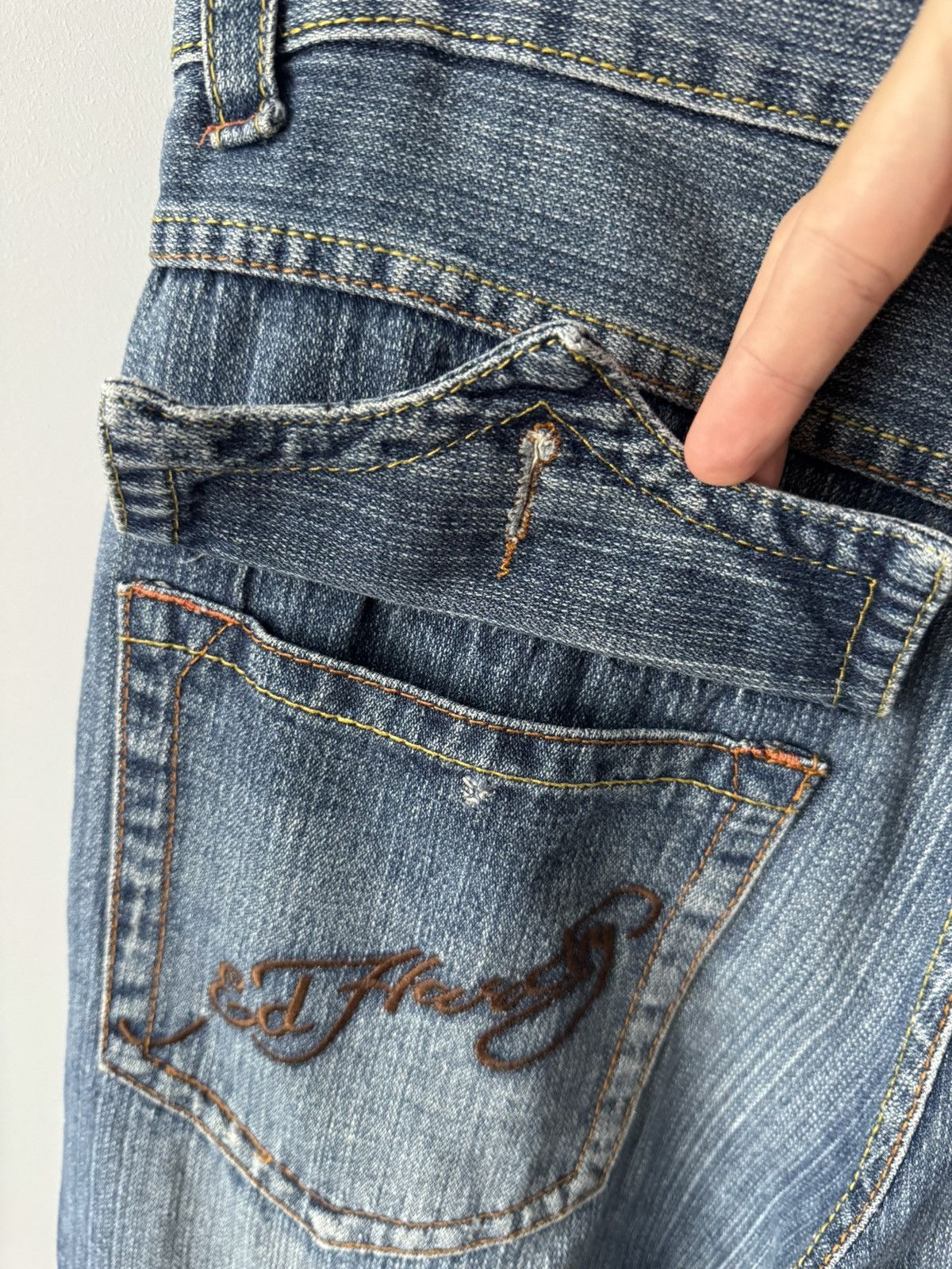 Ed Hardy Vintage 90s Edhardy Tiger Head Denim Embroidery Jeans sz 34 Size US 34 / EU 50 - 14 Thumbnail