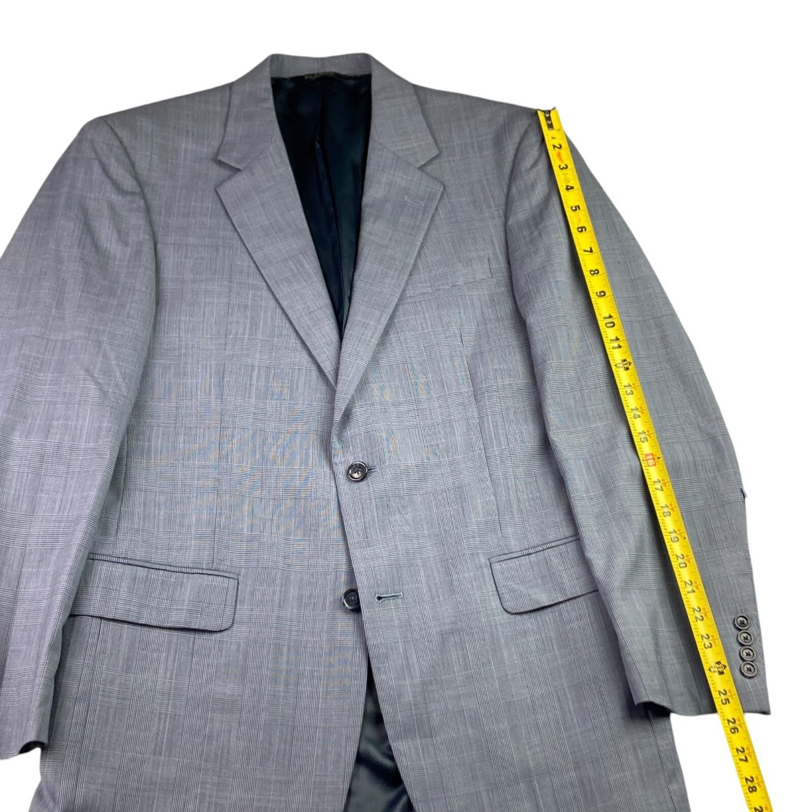 Jos. A. Bank Jos A Bank Men's Wool 2-Button Suit Blue Glen Plaid • 40 L | Size 40L - 6 Thumbnail