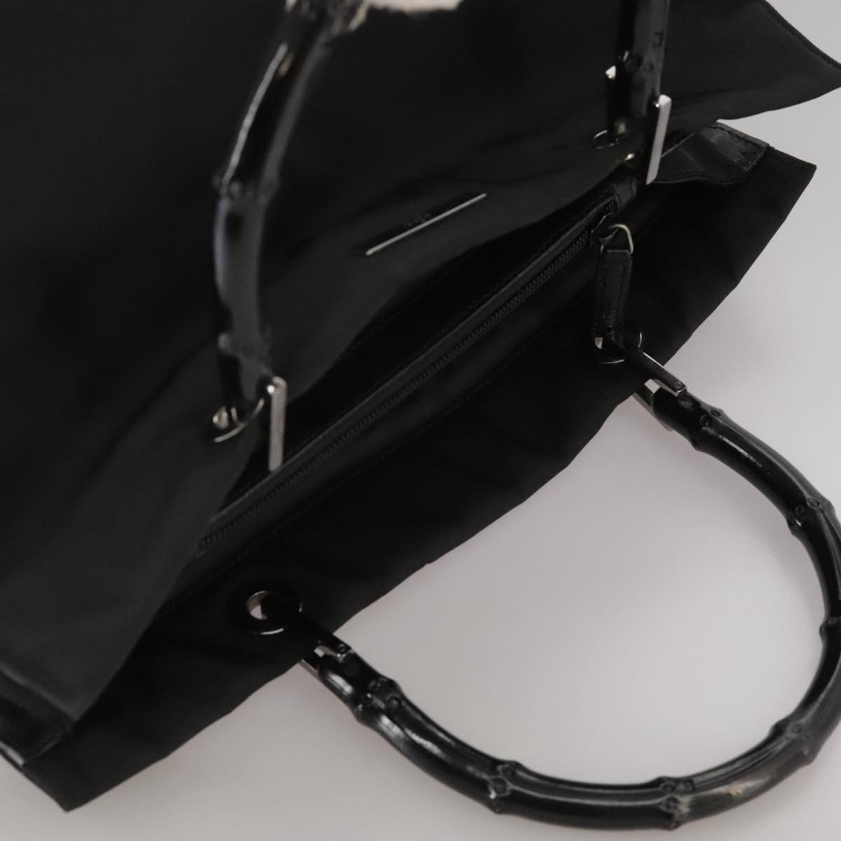 Gucci GUCCI Bamboo Hand Bag Nylon Black 002 1010 002 1010 Size ONE SIZE - 6 Thumbnail