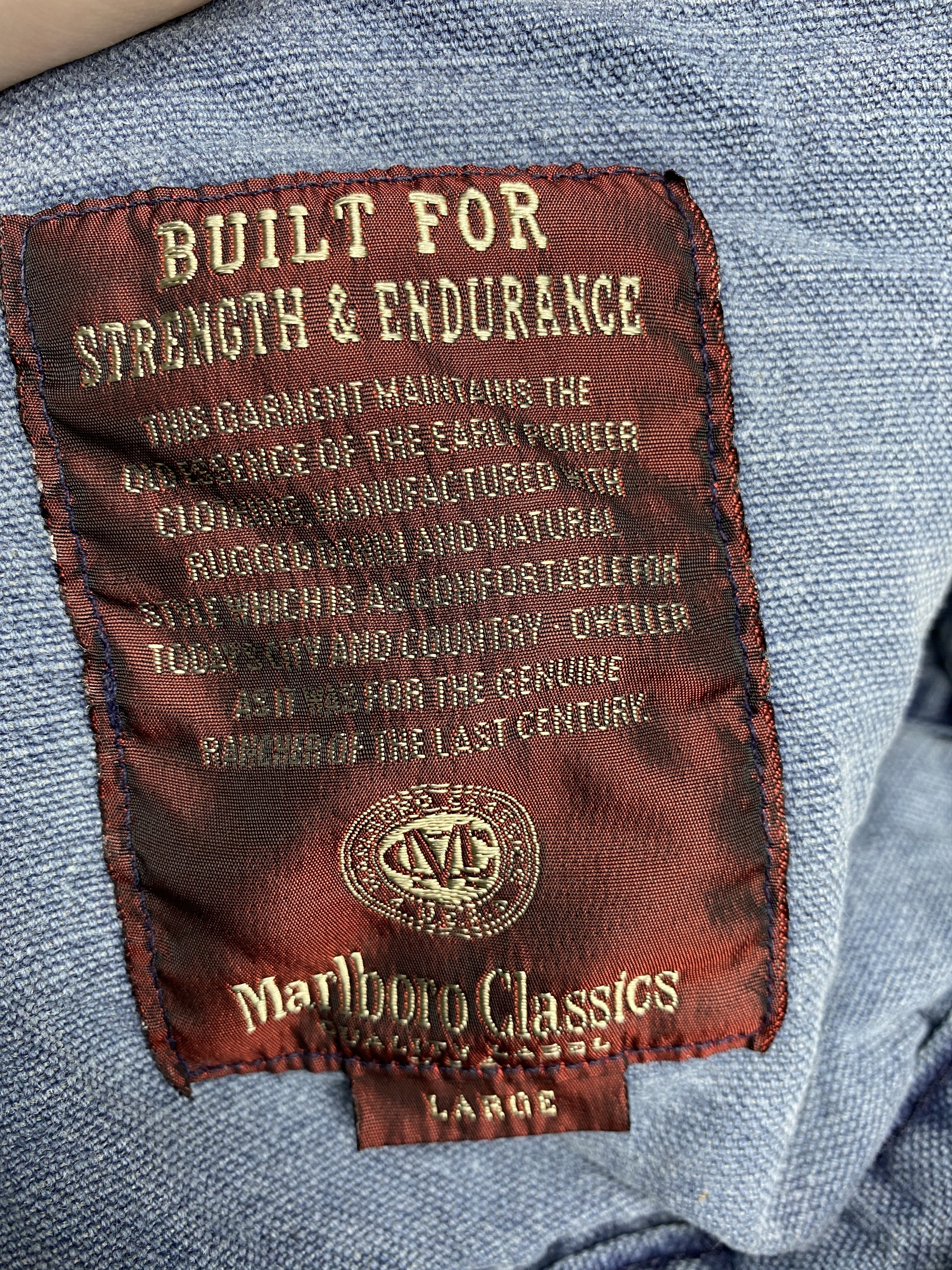 Marlboro Marlboro Classics Vintage Mens Denim Jacket Size US L / EU 52-54 / 3 - 6 Thumbnail