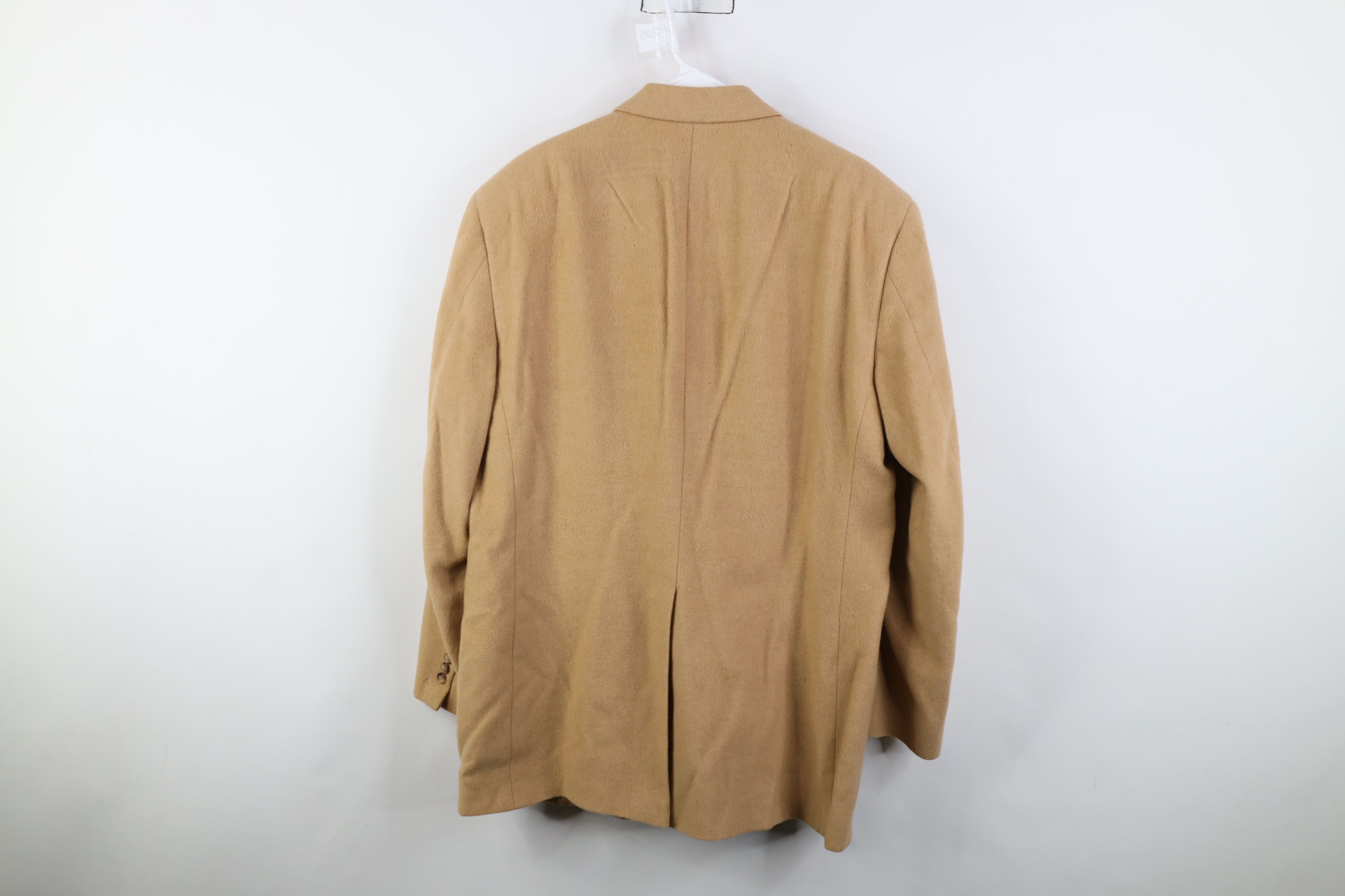 Vintage Vintage 90s Streetwear Camel Hair 2 Button Blazer Jacket USA Size US XXL / EU 58 / 5 - 15 Thumbnail