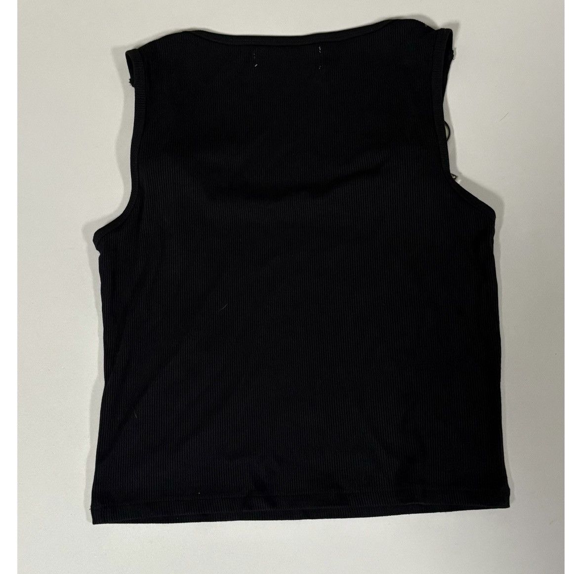 Steve Madden Steve Madden Black Silver Belt Buckle Tank Top Shirt Size S⛓️ Size S / US 4 / IT 40 - 3 Thumbnail