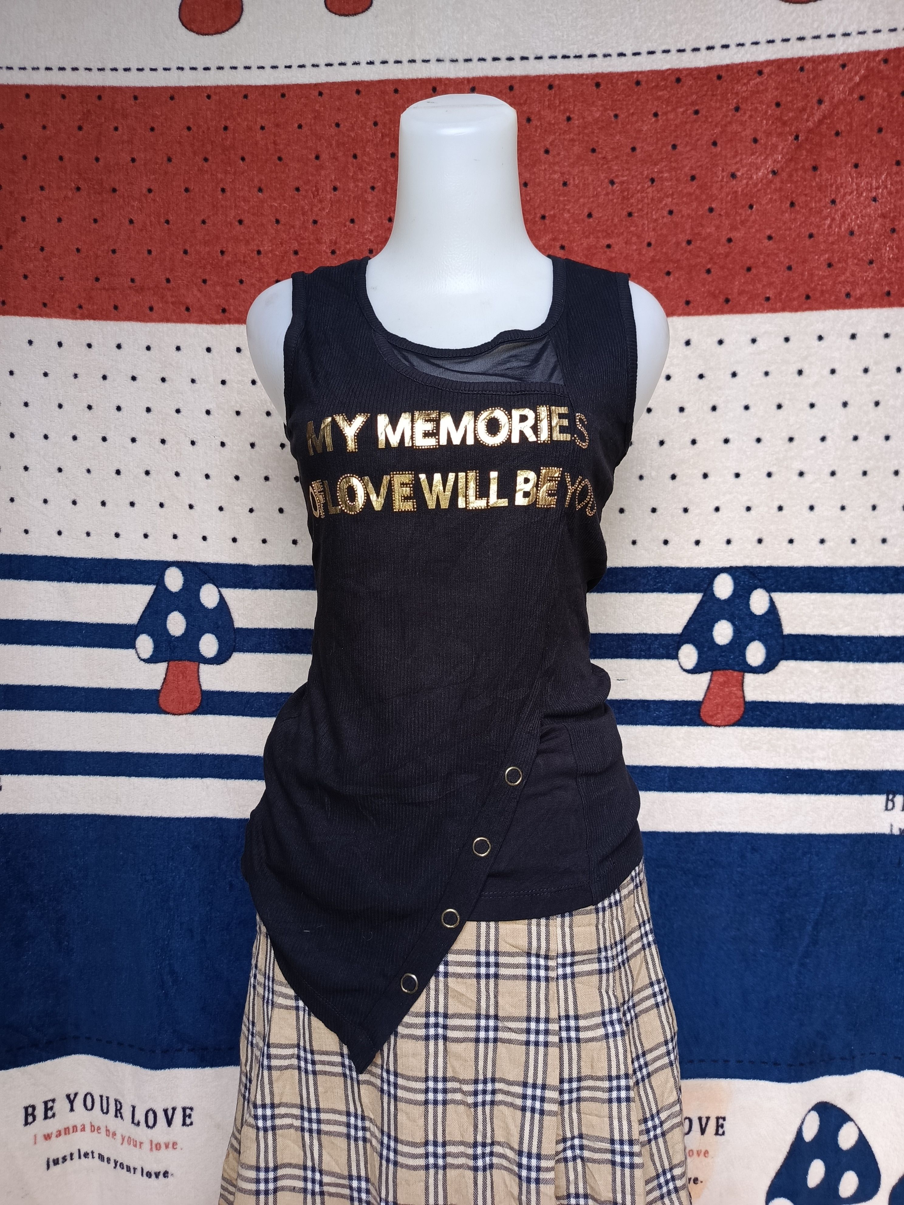 Japanese Brand Egoist my memories of love will be you tank tops Size M / US 6-8 / IT 42-44 - 1 Thumbnail