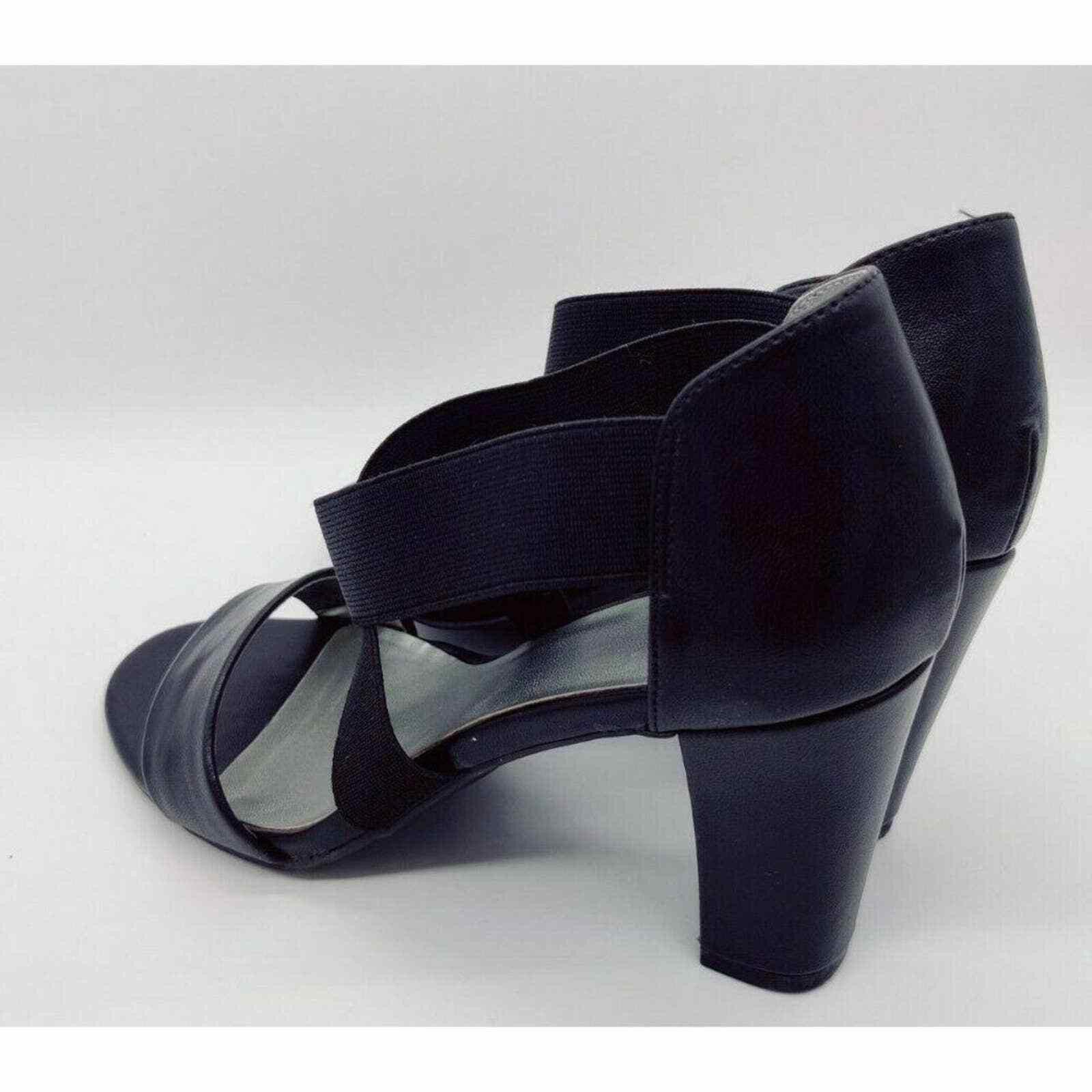 Maison Margiela men's Mara Dressbarn Black Cross Strap Sandals Heels Shoes Size US 7 / IT 37 - 4 Thumbnail