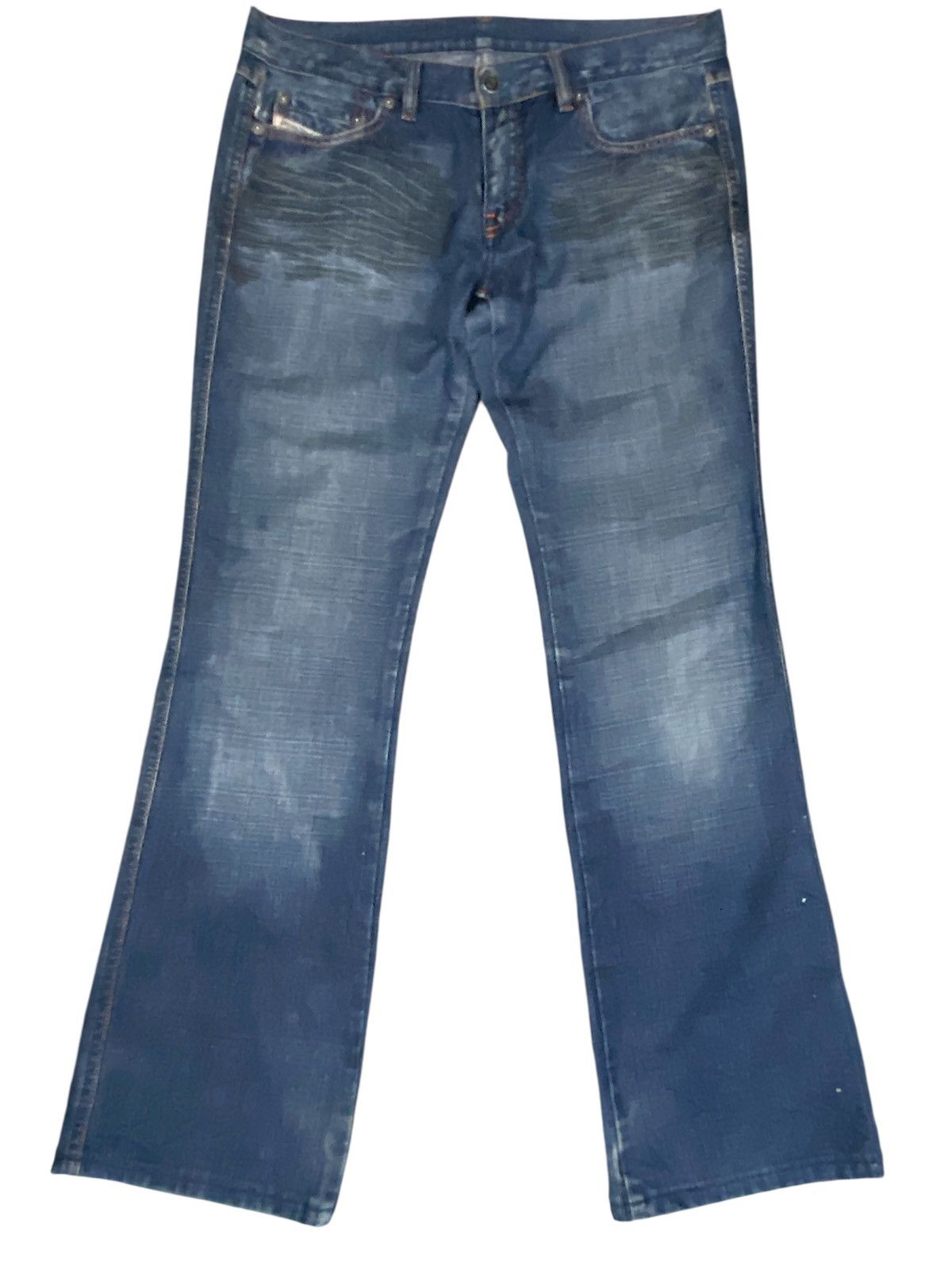 Diesel 2000S DIESEL INDUSTRY DENIM DIVISION FADED BOOTCUT JEANS Size 29" - 2 Thumbnail