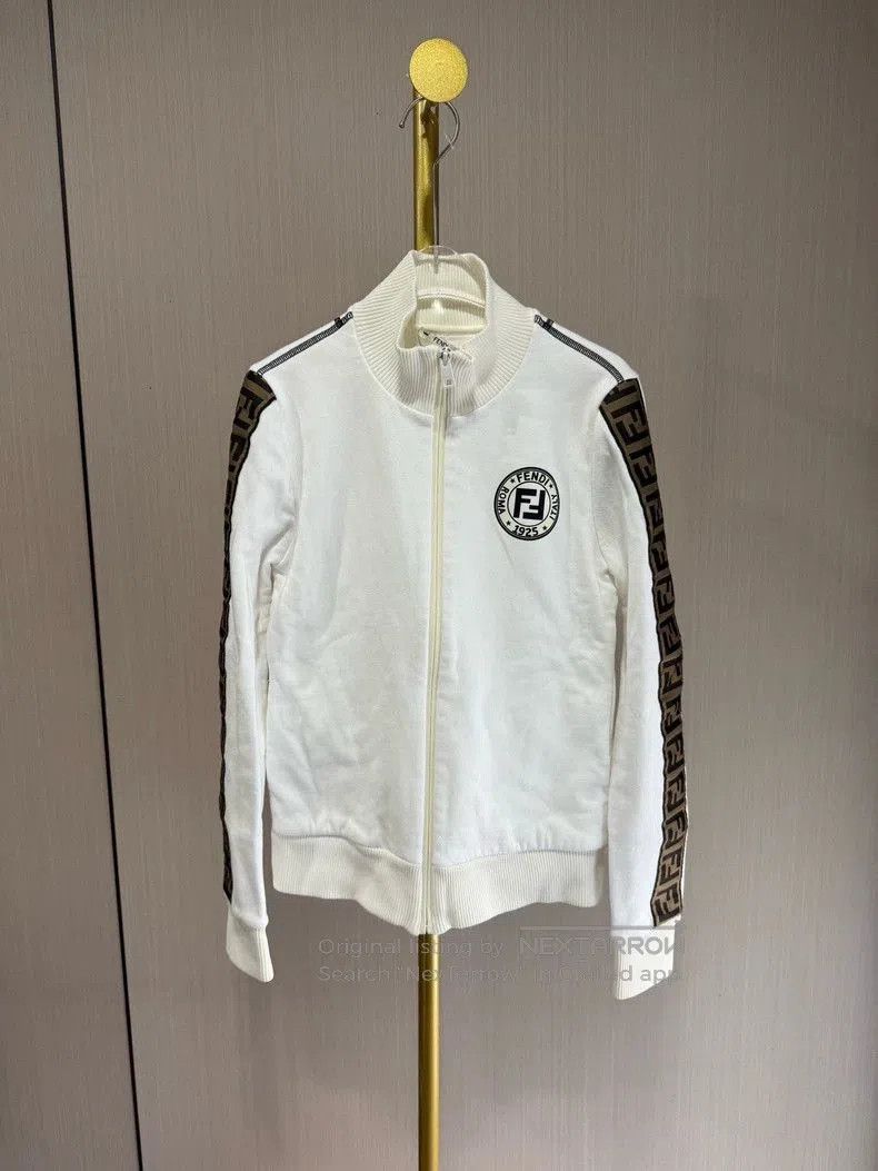 Fendi Fendi White Zip-Up Jacket. Size US S / EU 44-46 / 1 - 1 Thumbnail