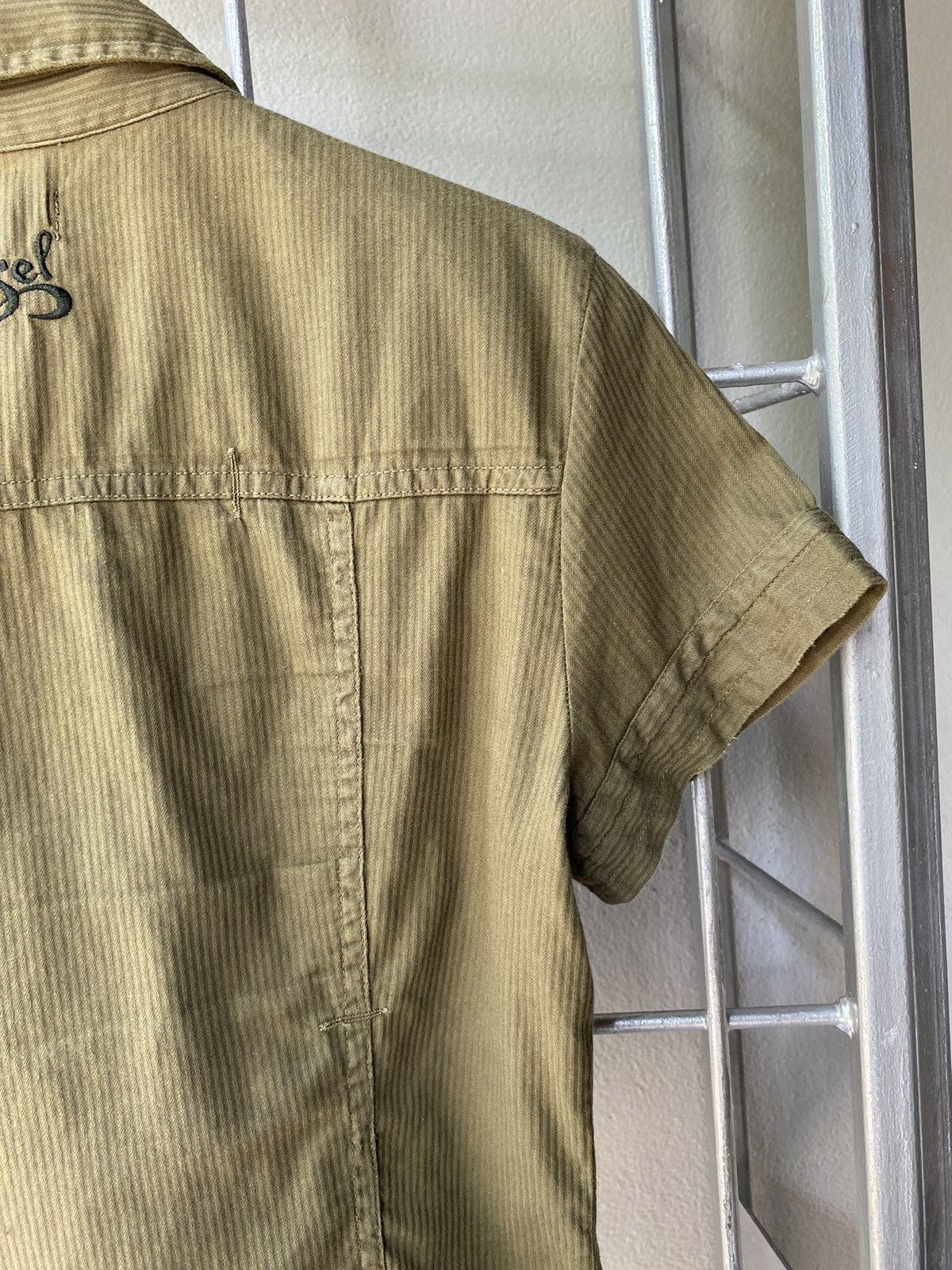 Diesel DIESEL Olive Snap Button Shirt Size M / US 6-8 / IT 42-44 - 7 Thumbnail