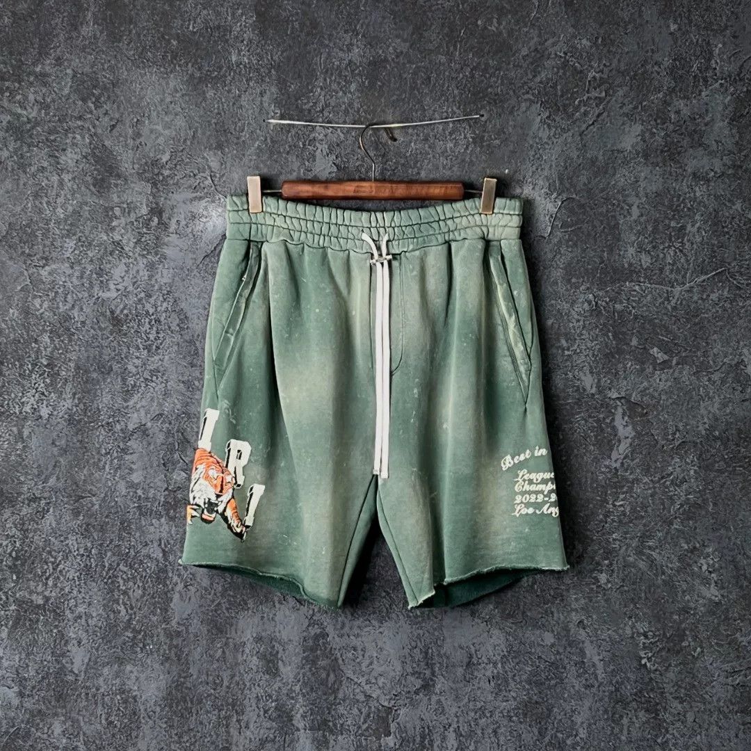 Amiri Amiri Cotton Green Shorts 32 Men Size US 32 / EU 48 - 1 Thumbnail