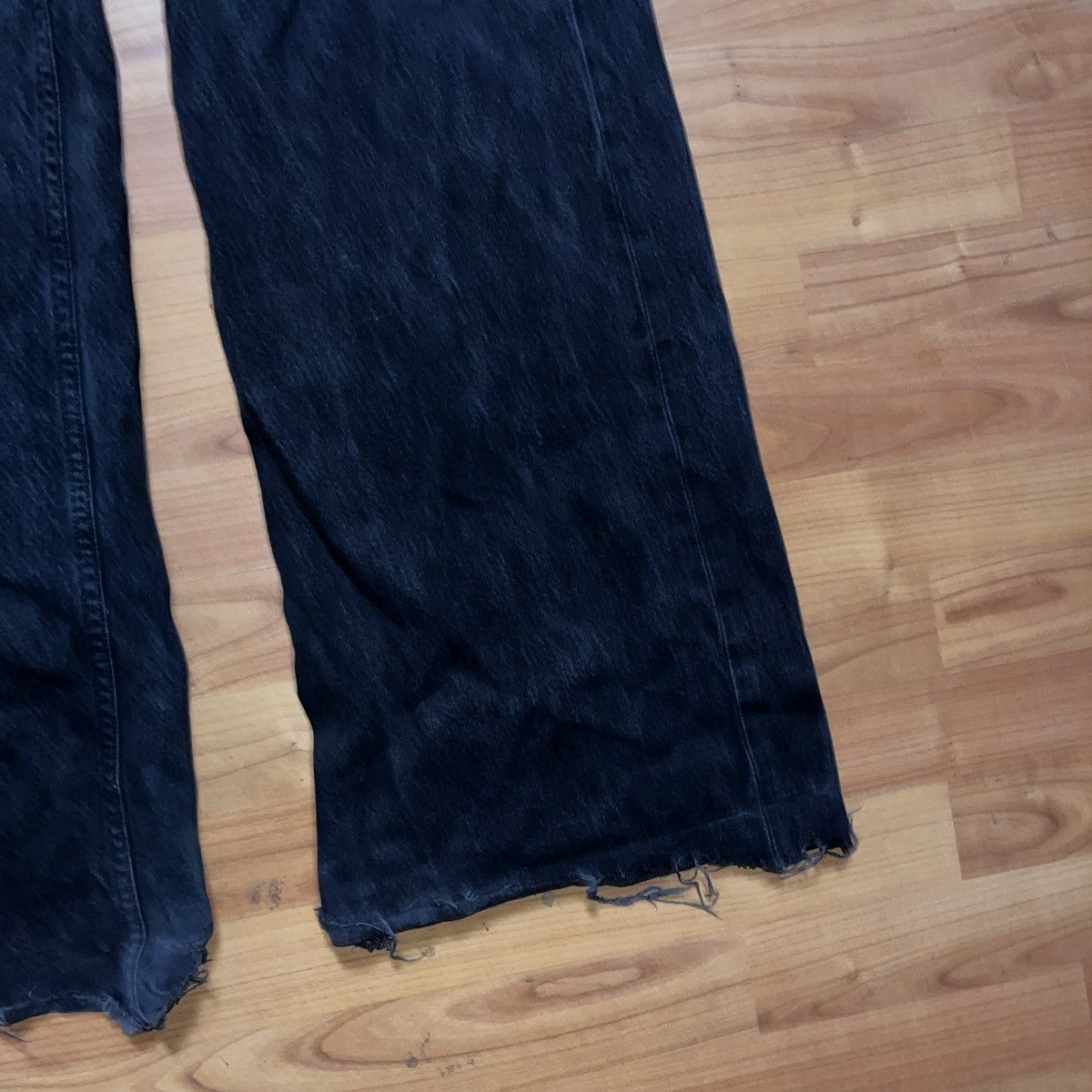 Other Black Wide Leg Jeans Cropped Avant Garde Grunge 32x30 Size US 32 / EU 48 - 3 Thumbnail