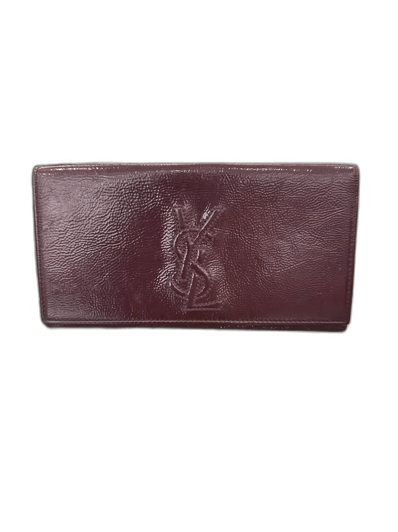 Yves Saint Laurent YSL Classic Burgundy Wallet with Logo Size ONE SIZE - 1 Thumbnail