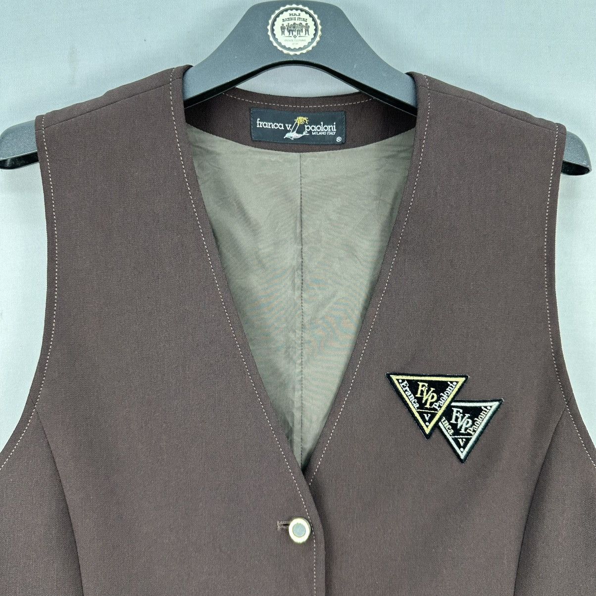 Italia Independent Vintage 90's Franca V. Paoloni Milano Italy Vest Buckle Back Size US M / EU 48-50 / 2 - 5 Thumbnail