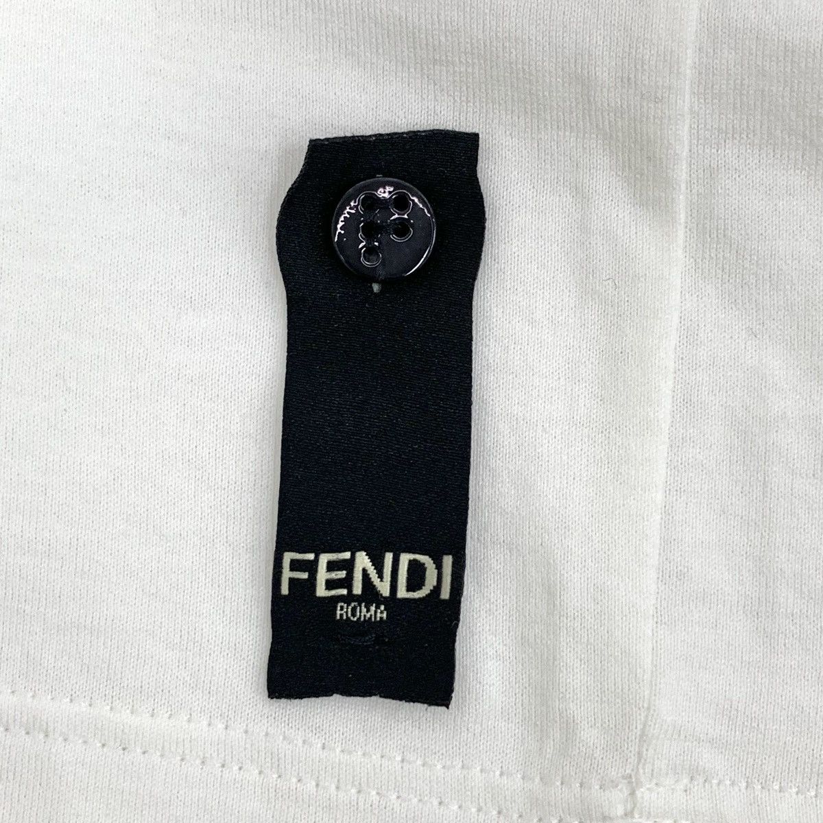 Fendi Fendi White Logo Crew Neck Short Sleeve T-shirt K26WX Size US M / EU 48-50 / 2 - 5 Thumbnail