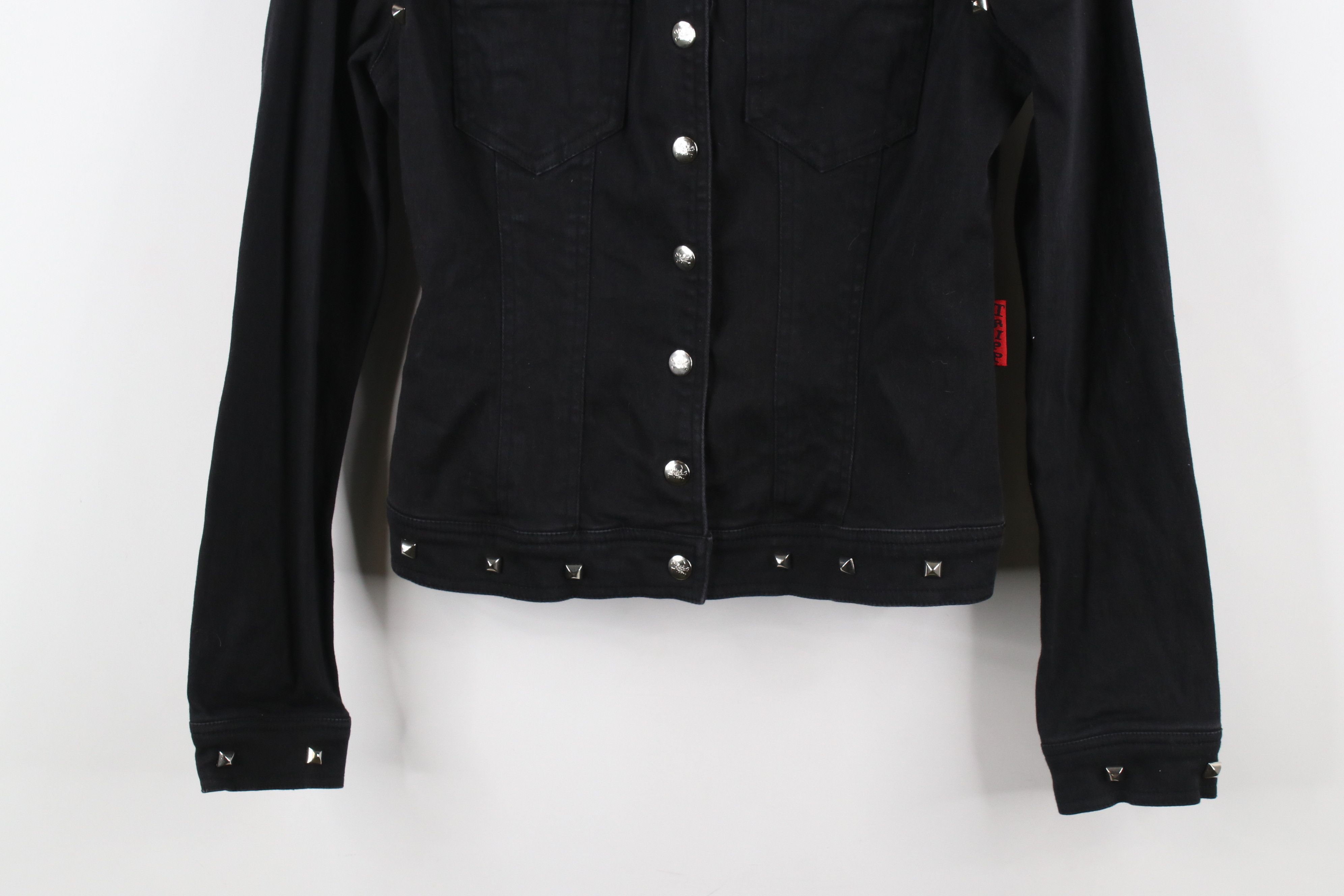 Vintage Vintage 90s Y2K Tripp NYC Gothic Rave Studded Denim Jacket Size M / US 6-8 / IT 42-44 - 3 Thumbnail