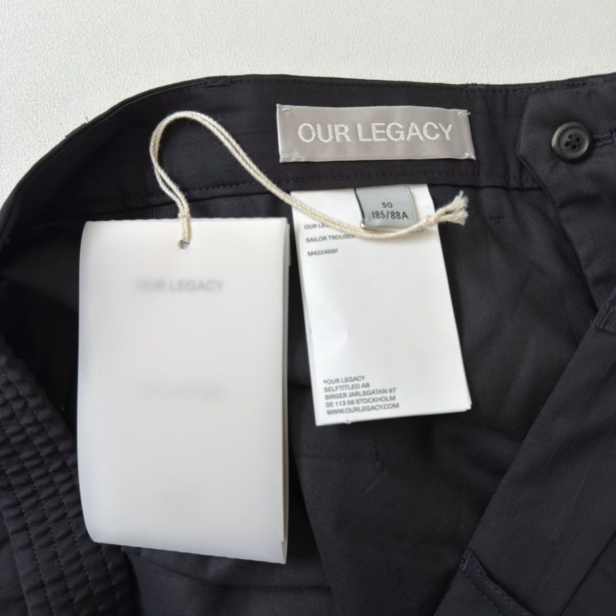 Our Legacy Black Experienced Viscose ‘Sailor Trousers’ Size US 34 / EU 50 - 5 Thumbnail