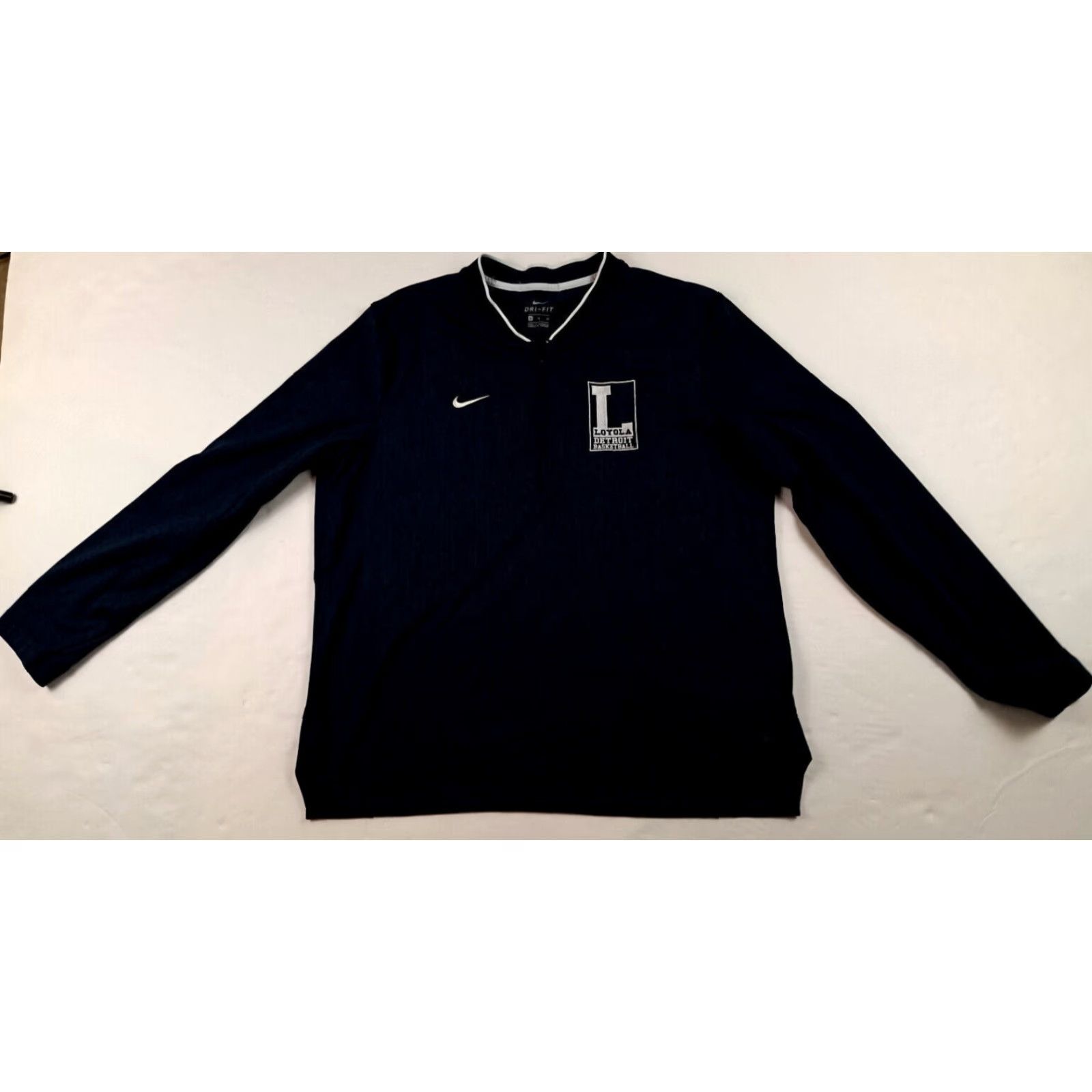 Nike Loyola Detroit Nike Dri-Fit 1/4 Zip Windbreaker Jacket XL Gray Mens Basketball Size US XL / EU 56 / 4 - 2 Thumbnail