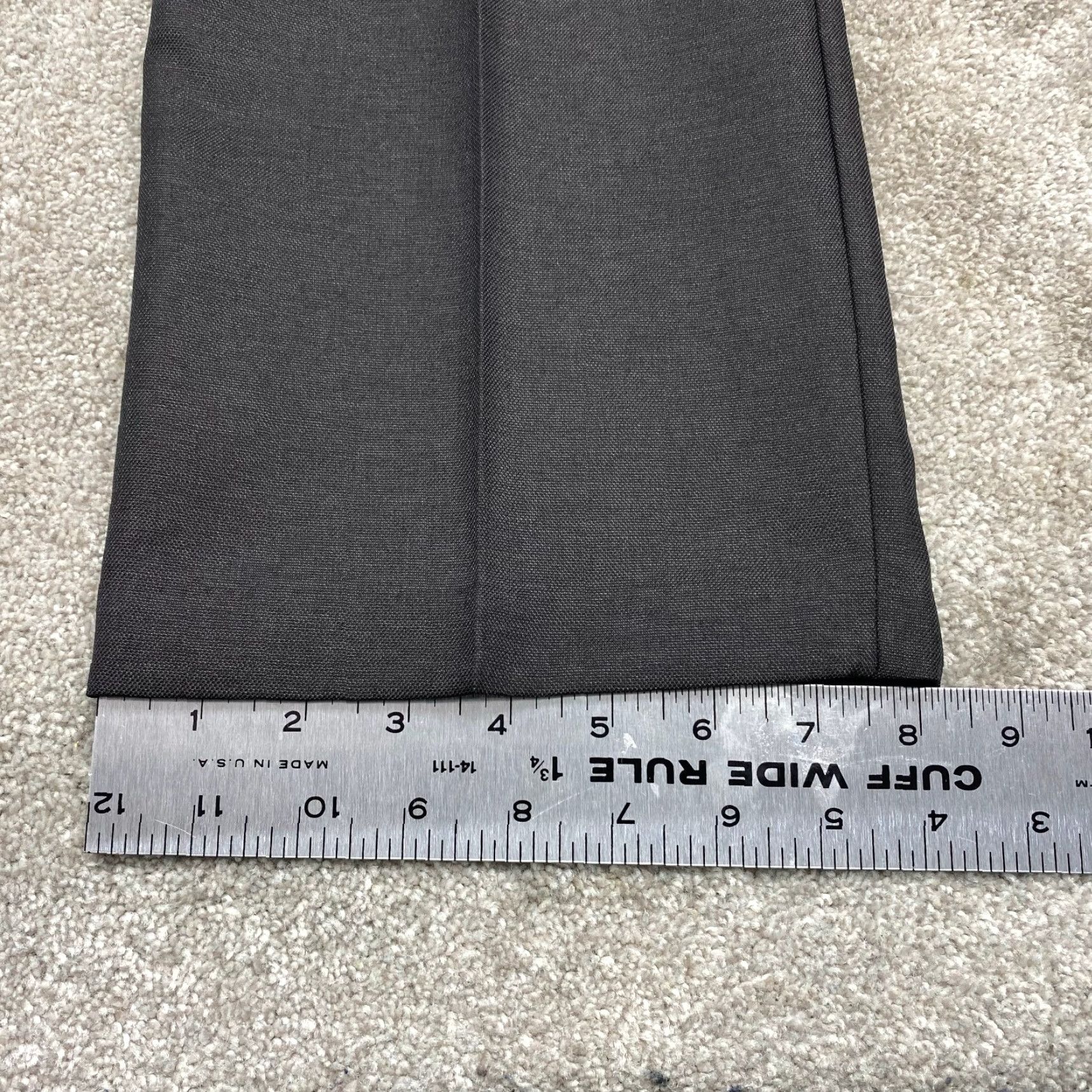 Perry Ellis Perry Ellis Dress Pants Men 38x32 Dark Gray Slim Fit Flat Front 7194 Dress Pants Mens Gray Solid 90s City Preppy Slimming Size US 38 / EU 54 - 8 Thumbnail