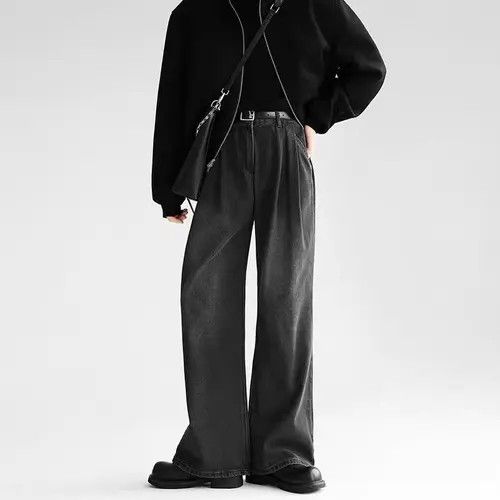 Japanese Brand × Jean Vintage baggy pleated wide-leg washed jeans Size US 30 / EU 46 - 3 Thumbnail
