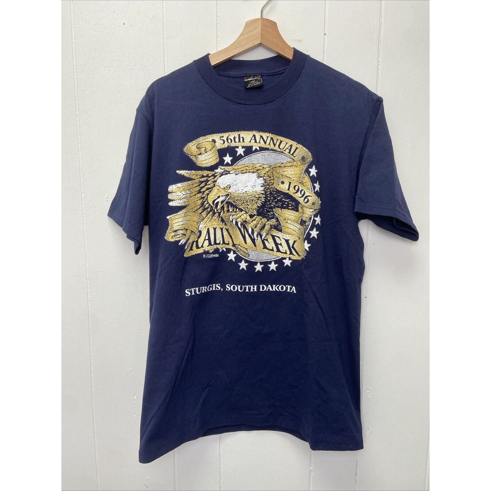 Vintage Sturgis South Dakota 56th 1996 Rally Eagle T-Shirt Size L Size US L / EU 52-54 / 3 - 1 Thumbnail
