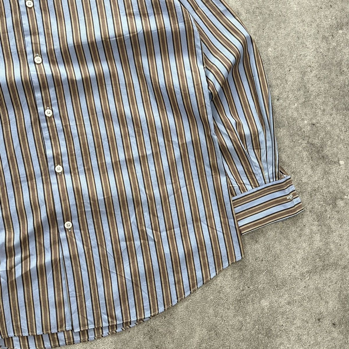 Hermes 90s Vintage Hermes Paris Striped Button Down Striped Shirt Size US M / EU 48-50 / 2 - 3 Thumbnail