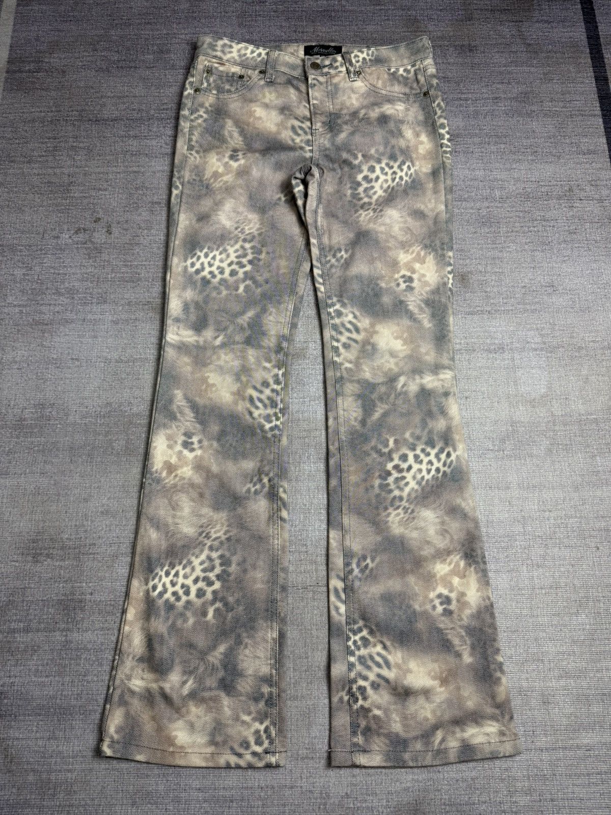 Tornado Mart MARVELE STUDED LEO PARD DENIM PANTS Size US 30 / EU 46 - 1 Thumbnail