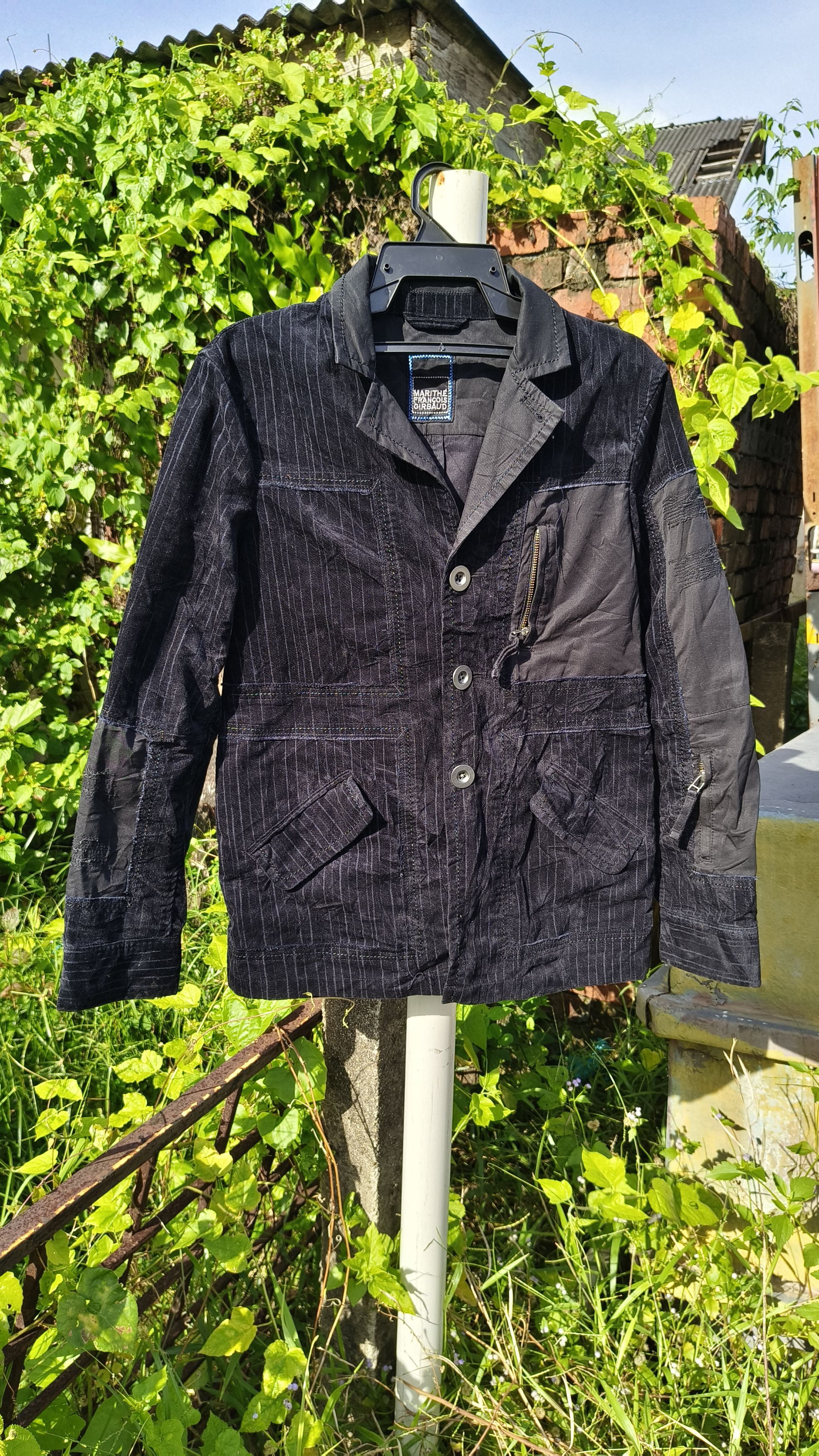 Marithe + Francois Girbaud × Vintage 2000s Marithe Francois Girbaud Blue velvet signature jacket Size US M / EU 48-50 / 2 - 1 Thumbnail