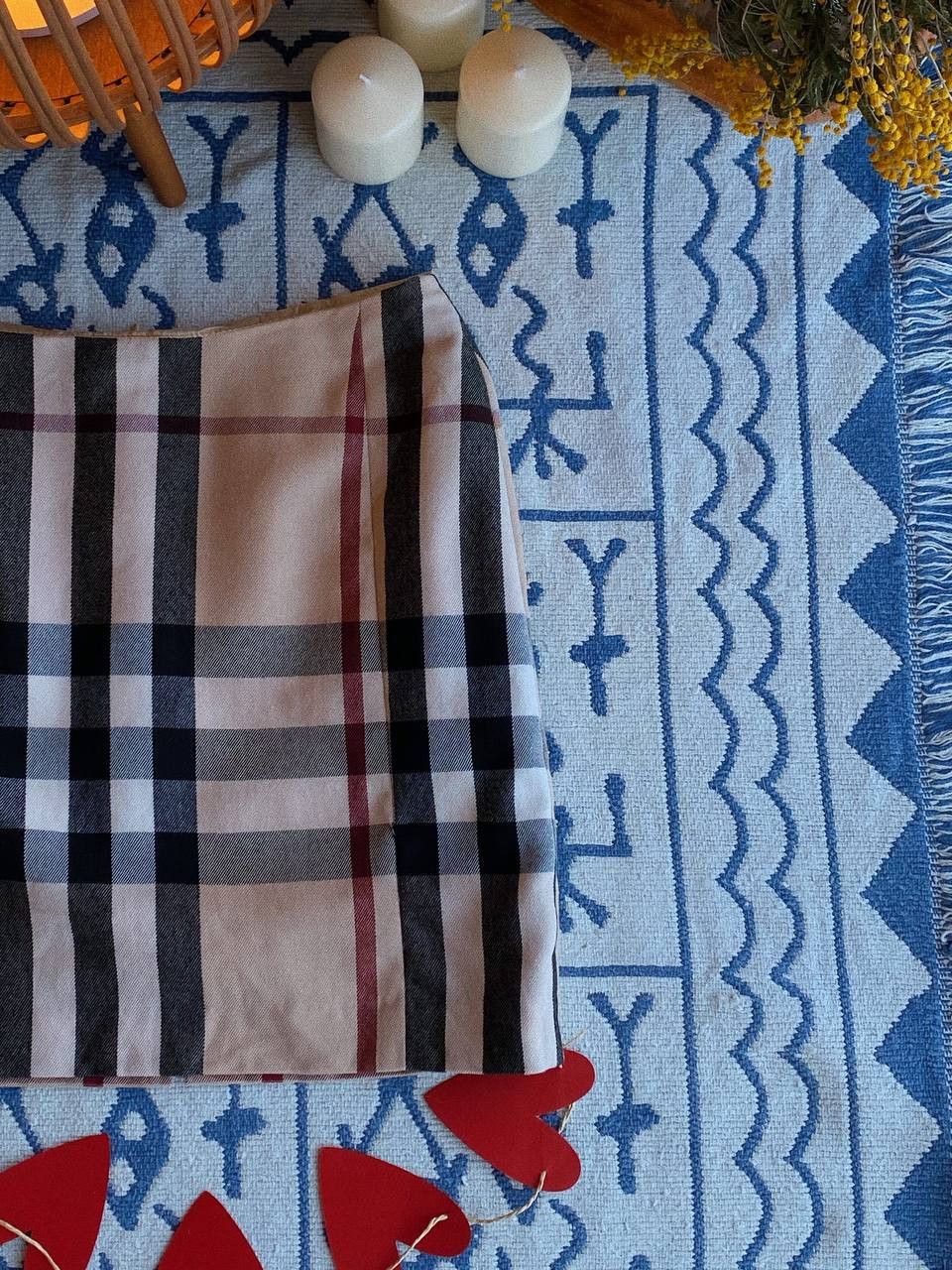 Burberry Burberry Nova Check Skirt Beige Wool Size 32" / US 10 / IT 46 - 3 Thumbnail