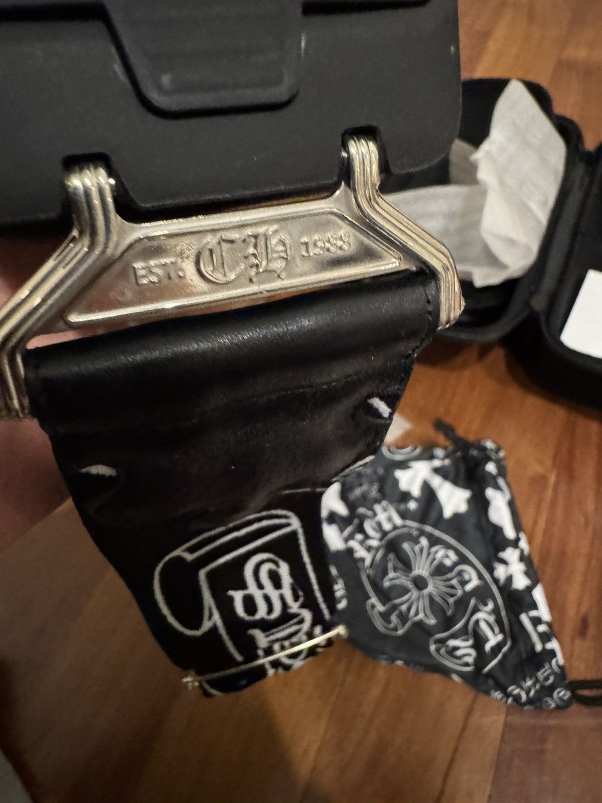 Chrome Hearts Chrome Hearts Ski Goggles – Black Leather / Silver Hardware Size ONE SIZE - 6 Thumbnail