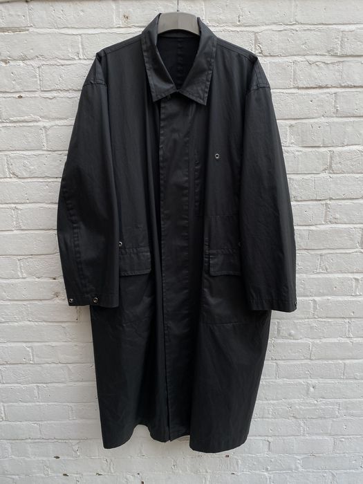COMME des GARCONS SHIRT Pigskin Aged finish design long coat W12159 Black Grey L main image 0