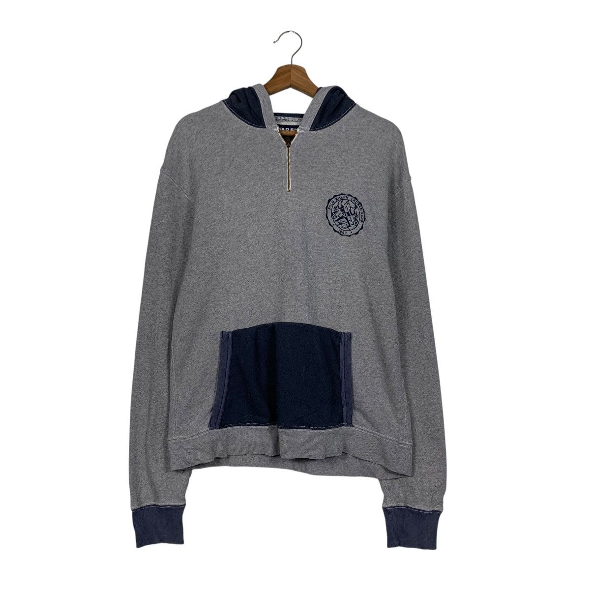 Polo Ralph Lauren Vintage POLO SPORT RL Half Zip Pullover Hoodies #3621-C165 Size US M / EU 48-50 / 2 - 8 Thumbnail