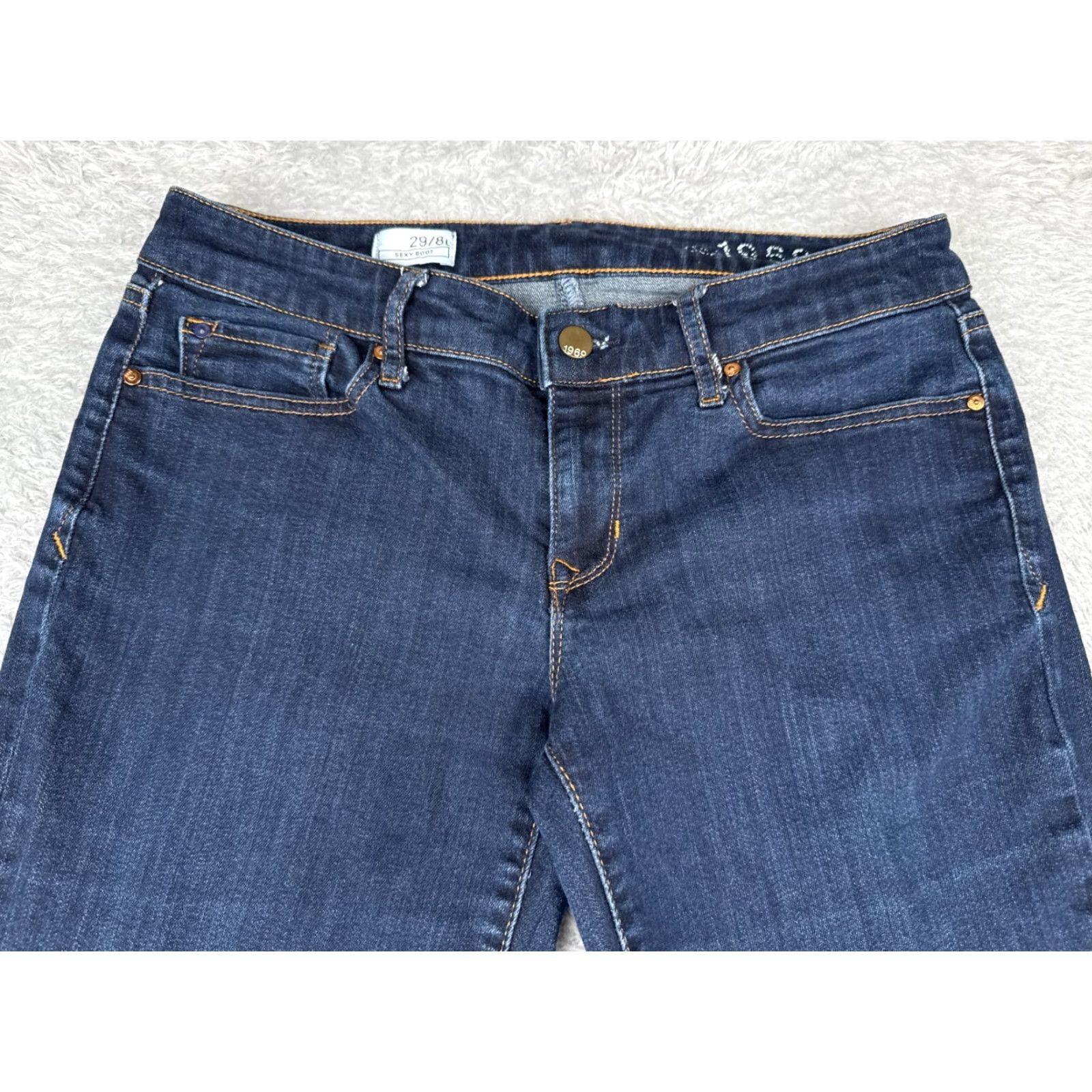 Gap Gap Jeans Womens Bootcut Jeans 8 Blue Denim Mid Rise 30x32 Bootcut 5-Pocket Stretch Cotton Blend Gap 1969 Western American Size 30" / US 8 / IT 44 - 4 Thumbnail