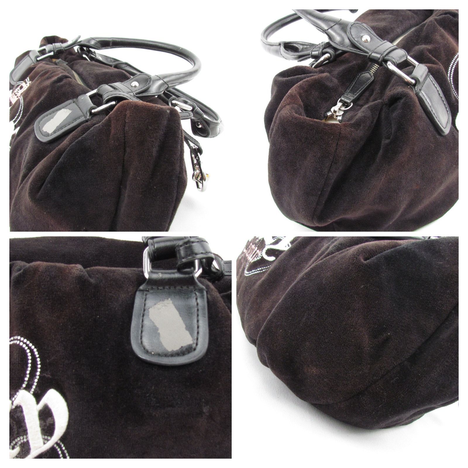 Juicy Couture Juicy Couture Y2K Velour Heart Charm Bag Size ONE SIZE - 8 Thumbnail