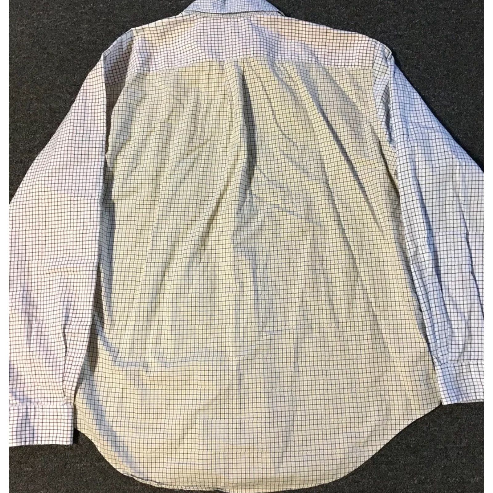 Polo Ralph Lauren VINTAGE Polo Ralph Lauren Shirt 90s Checkered Paneled Button-Down XL Blue Navy Sailing Nautical Sports USA Beach Classic Pattern Plaids & Checks Mens Size US XL / EU 56 / 4 - 4 Thumbnail