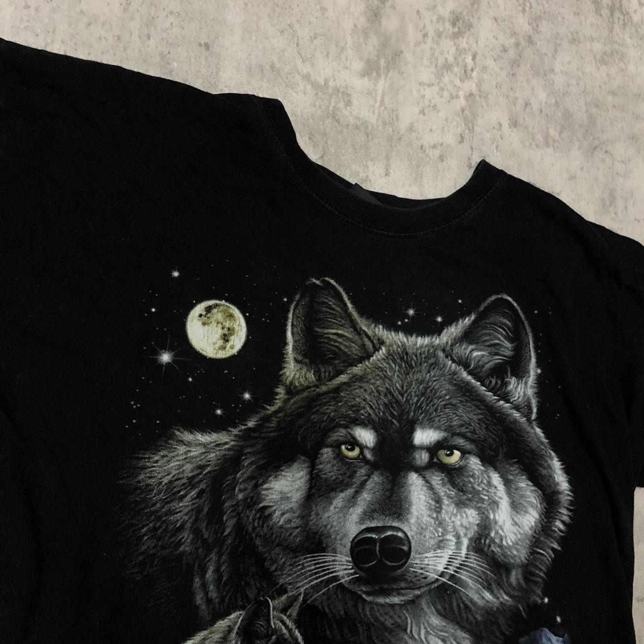 Other Black wolf and cat graphic tee #wolftee Size US XXL / EU 58 / 5 - 2 Thumbnail