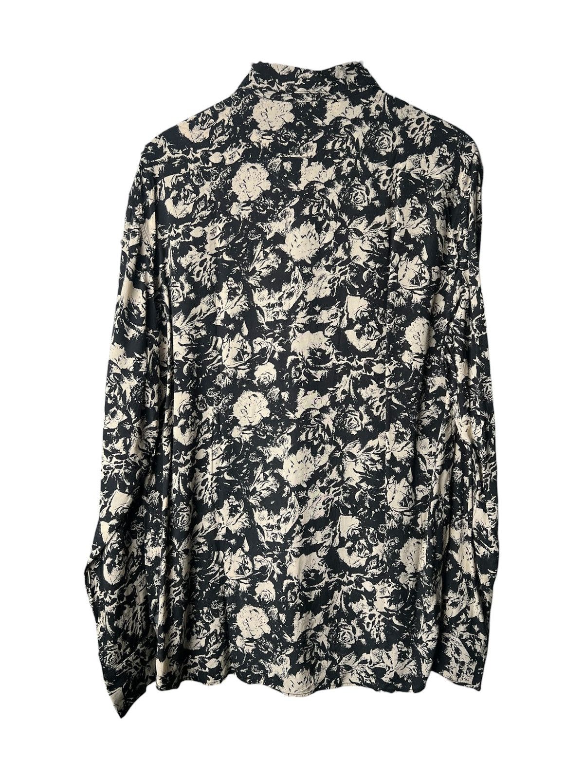 Saint Laurent Paris Saint Laurent Anthony Vaccarello Floral Silk Shirt Size US L / EU 52-54 / 3 - 1 Thumbnail