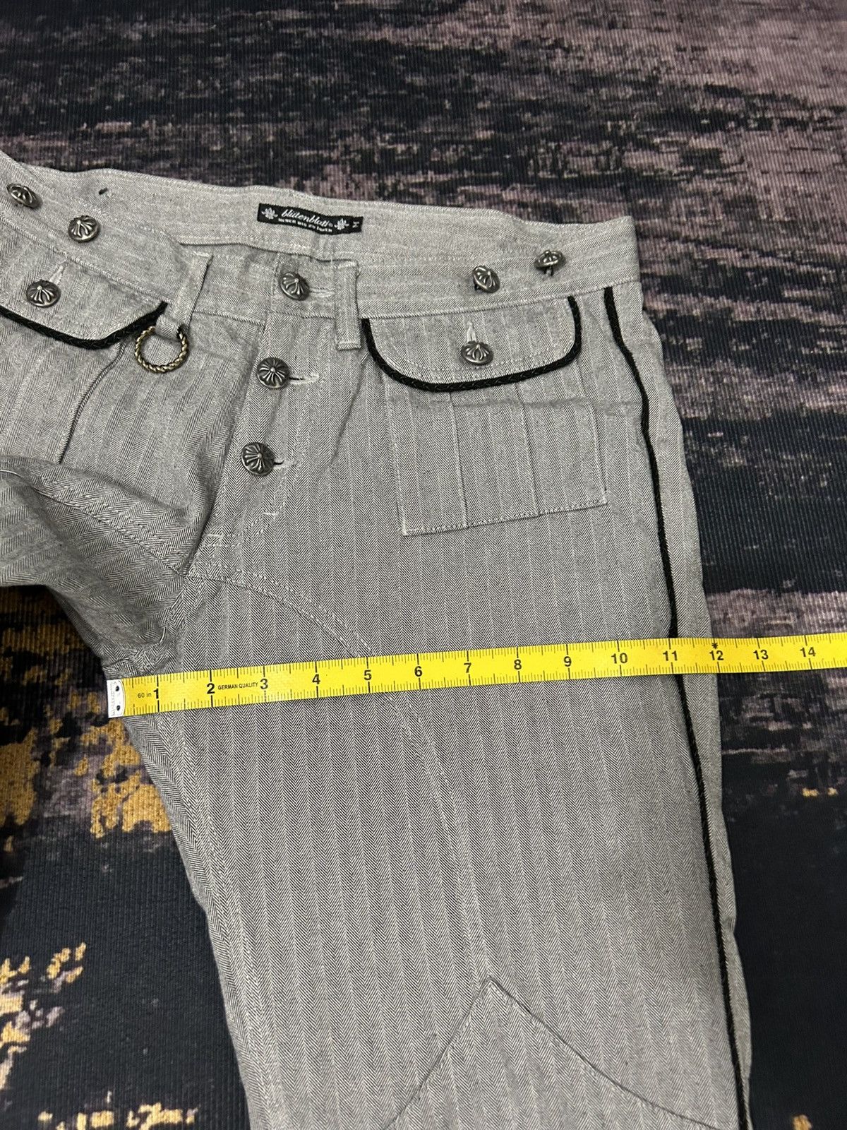 Tornado Mart Japanese Brand Blutenblatt Cross Button Flare Pants Size US 32 / EU 48 - 21 Thumbnail