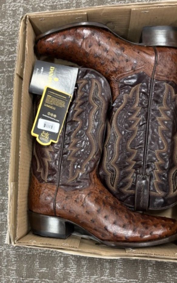 Dan Post Dan Post Pershing Men's Full Quill Ostrich Western Boots Size US 11.5 / EU 44-45 - 5 Thumbnail