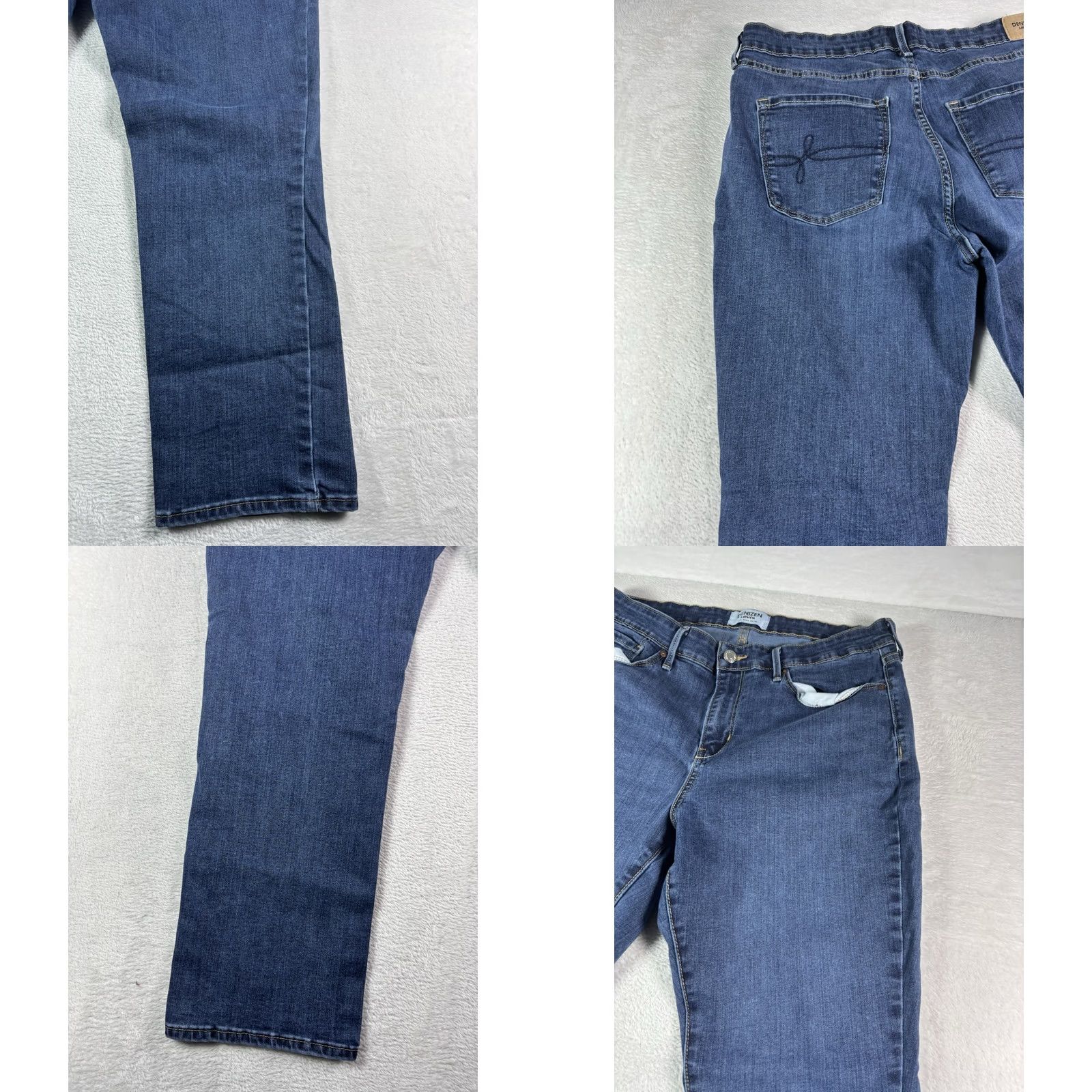 Denizen DENIZEN Jeans Women Mid Rise Straight Leg Stretch Sculpt 16s 16 Regular Blue Denim 5-Pocket City Vintage: No Size 38" / US 16 / IT 52 - 9 Thumbnail
