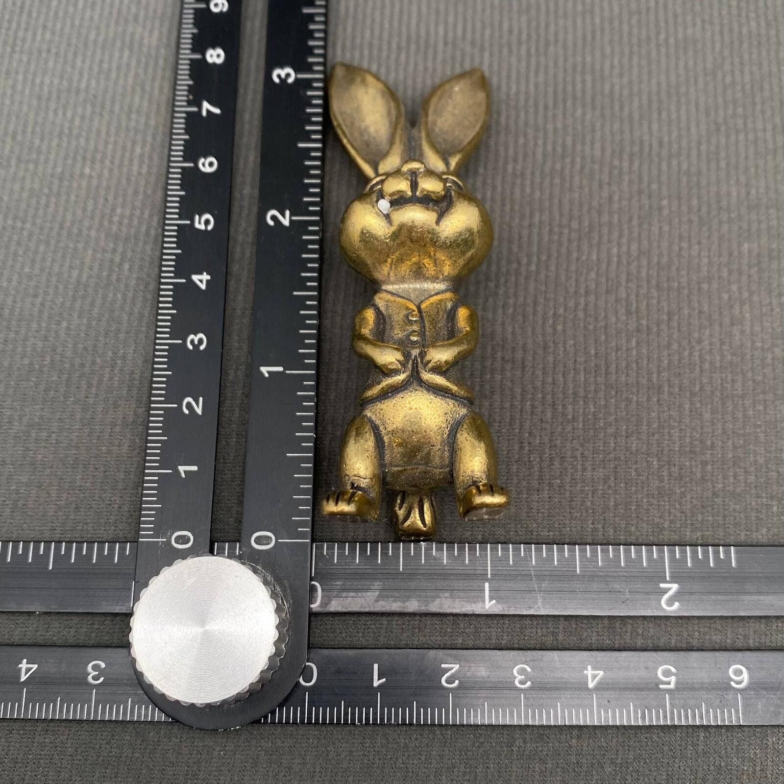 The Unbranded Brand Brass Bunny Miniature Figurine Size ONE SIZE - 4 Thumbnail