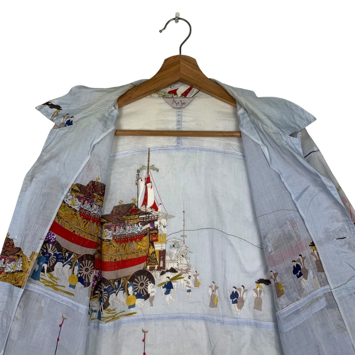 Vintage ART JINN Cotton Shirt #0162-C8 Size US L / EU 52-54 / 3 - 13 Thumbnail