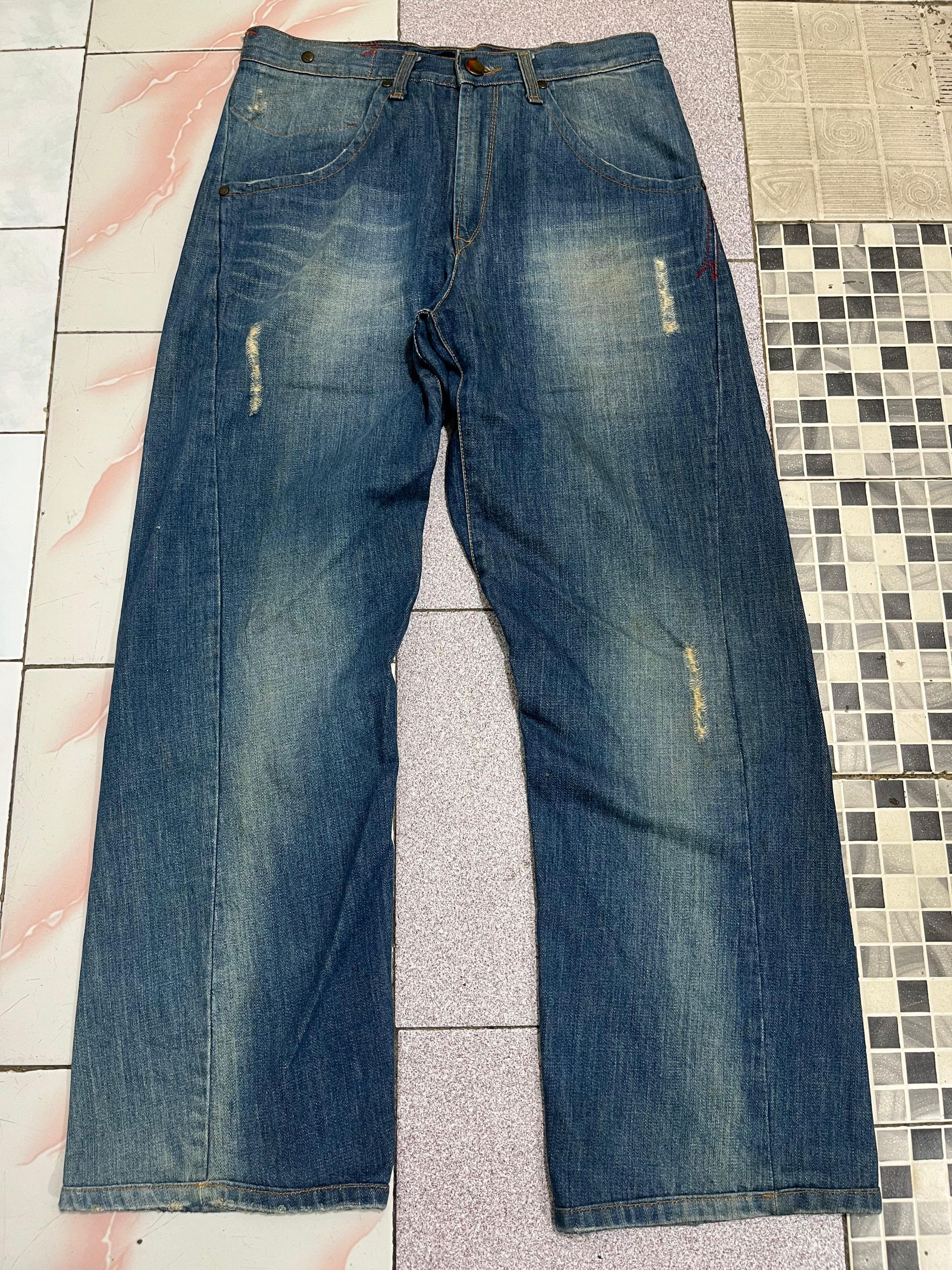 Levi's Vintage Clothing Levi's Engineered Buckle Back Distressed Jeans Size US 31 - 2 Thumbnail