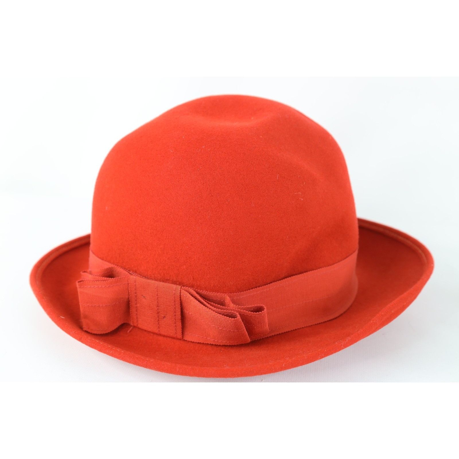 Vintage Vintage 50s Chic Ribbon Bowtie Doeskin Felt Wool Cloche Hat Size ONE SIZE - 1 Thumbnail